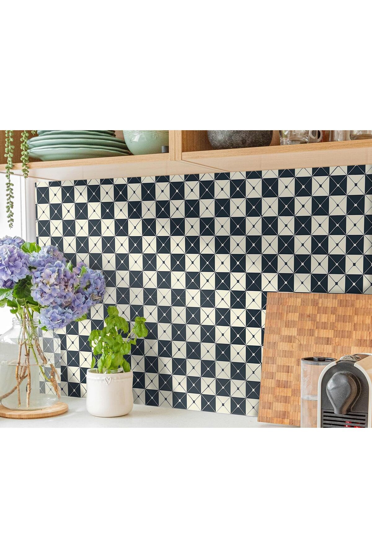 Rabadon Mutfak Tezgah Arası Kaplama Mermer Desenli Yapışkanlı Folyo Fayans Kaplama Sticker 60cm X 100cm