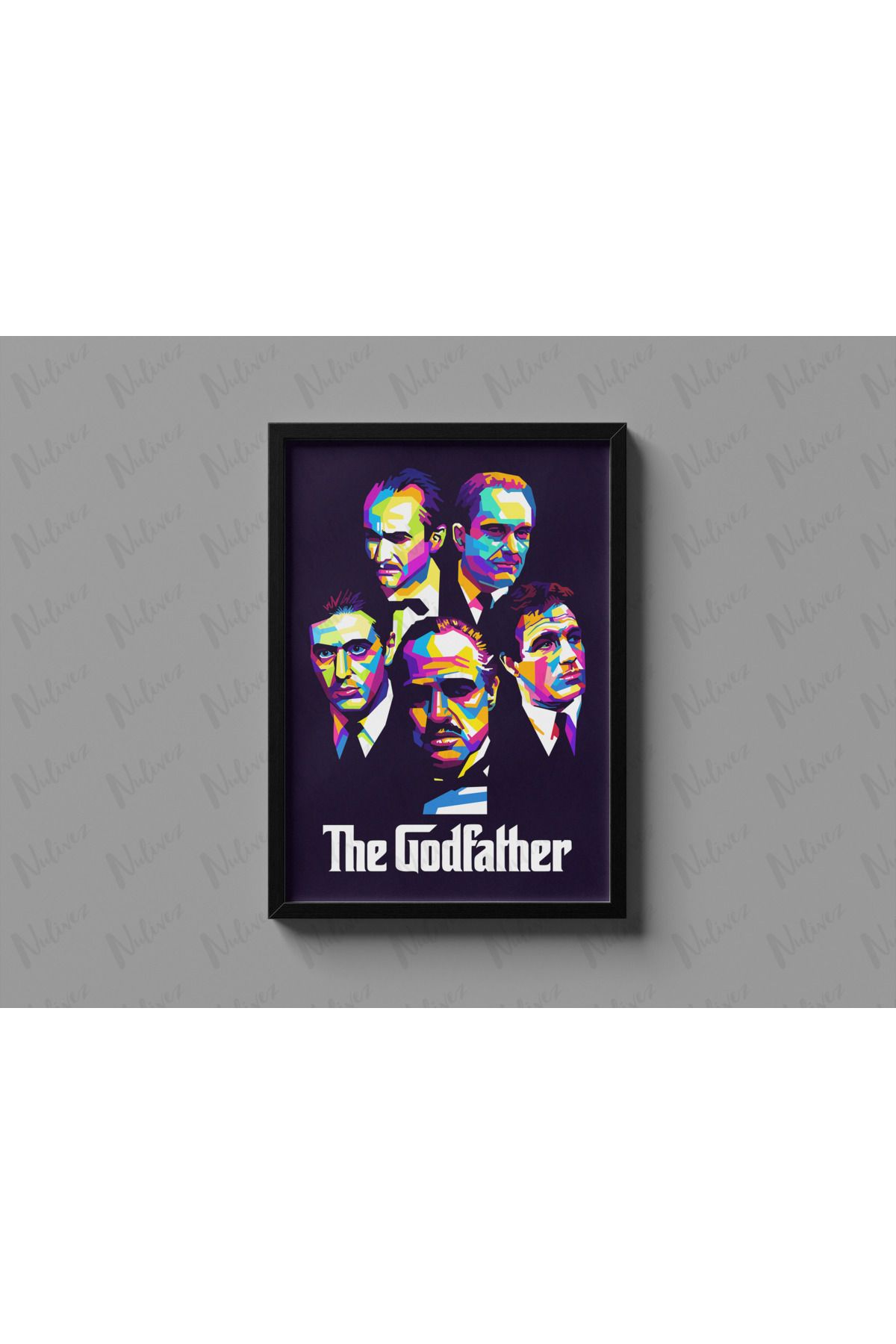 Nulivez Çerçeveli, The Godfather Tasarımlı Dekoratif Tablo, 300 Micron Antireflecte Korumalı Tablo