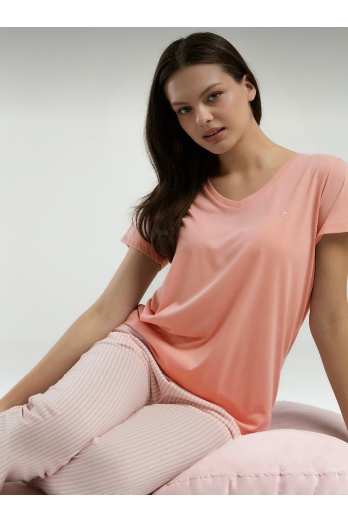 Pierre Cardin Pijama Yavru Ağzı V Yaka