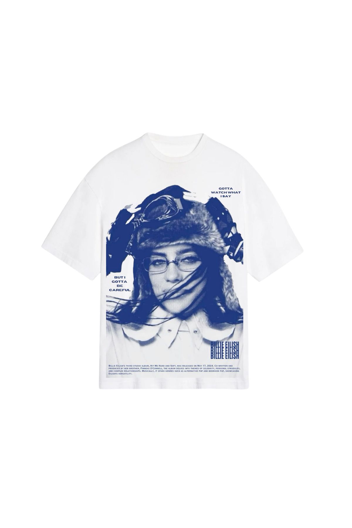 Urbanstadt Billie Eilish Mavi Oversized Tshirt
