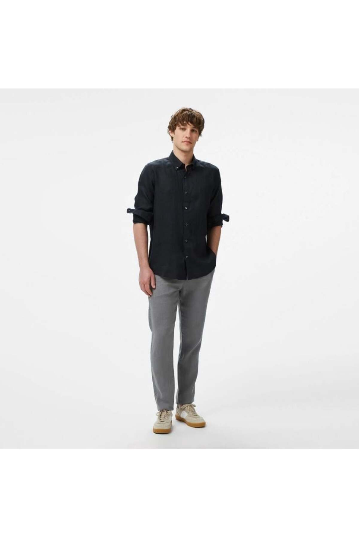 Nautica Erkek Gri Jogger Keten Pantolon
