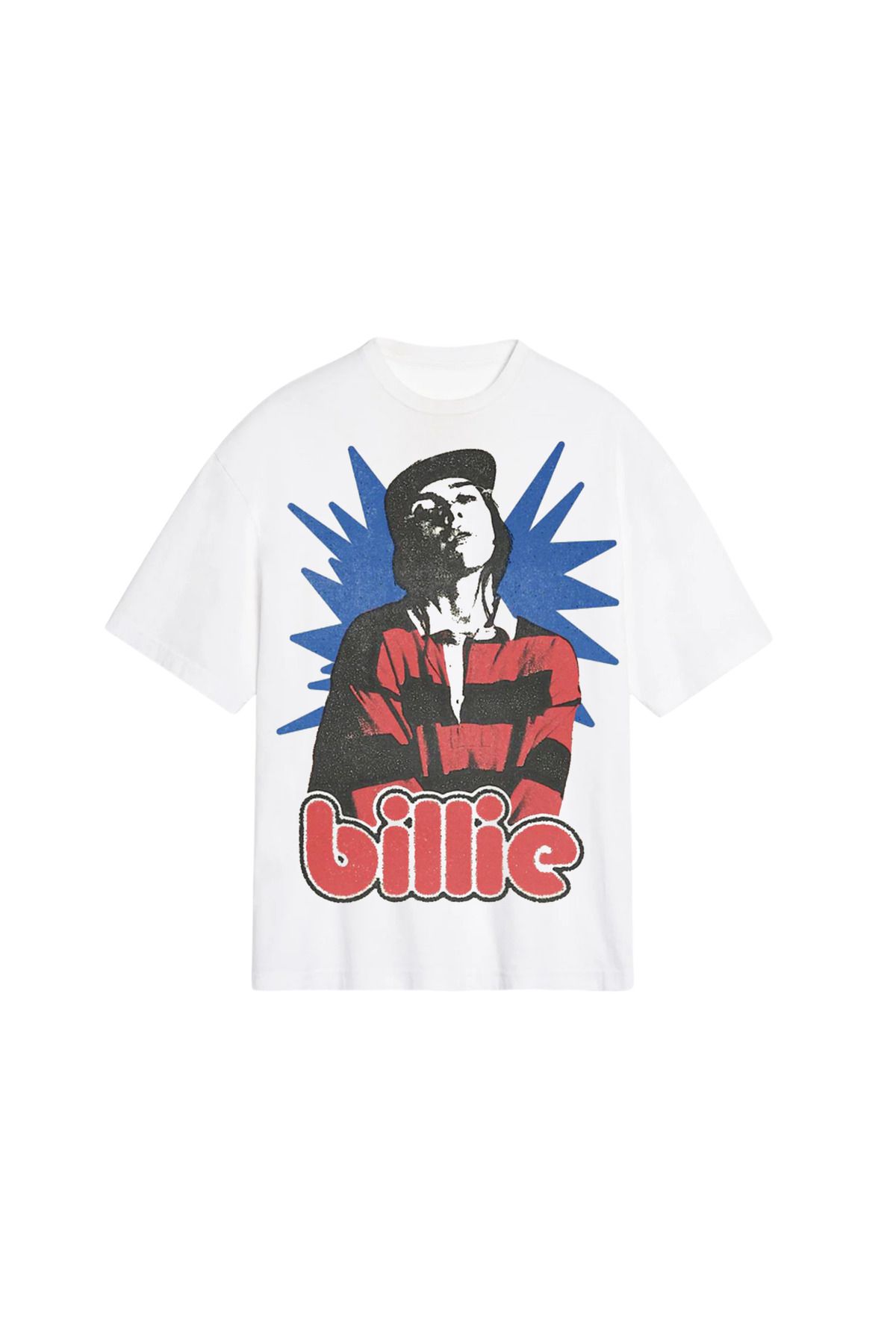 Urbanstadt Billie Eilish Kırmızı Mavi Baskı Oversized Tshirt