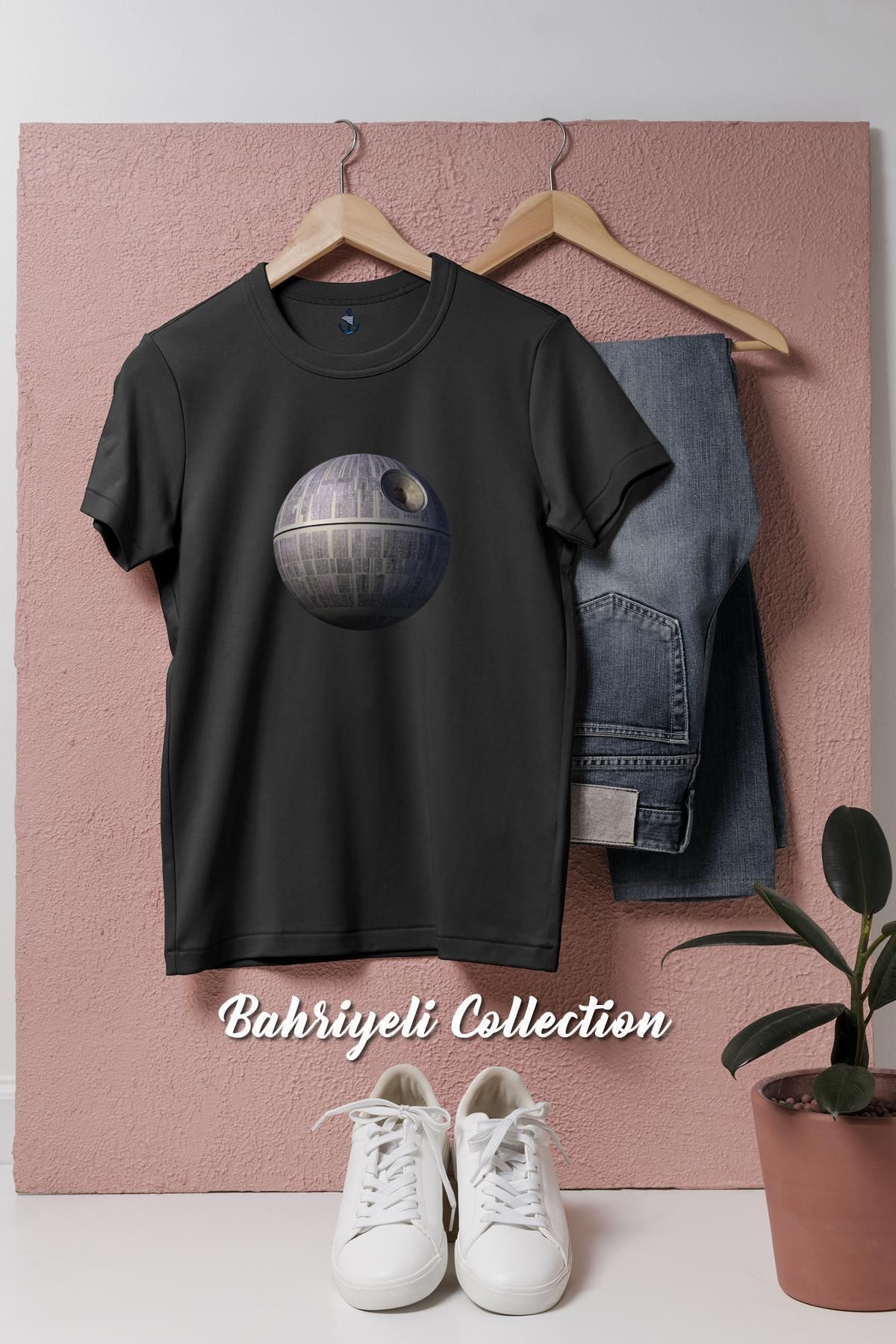 bahriyeli.jpeg Oversize Star Wars Death Star Galacticos Tasarımlı Unisex T-Shirt