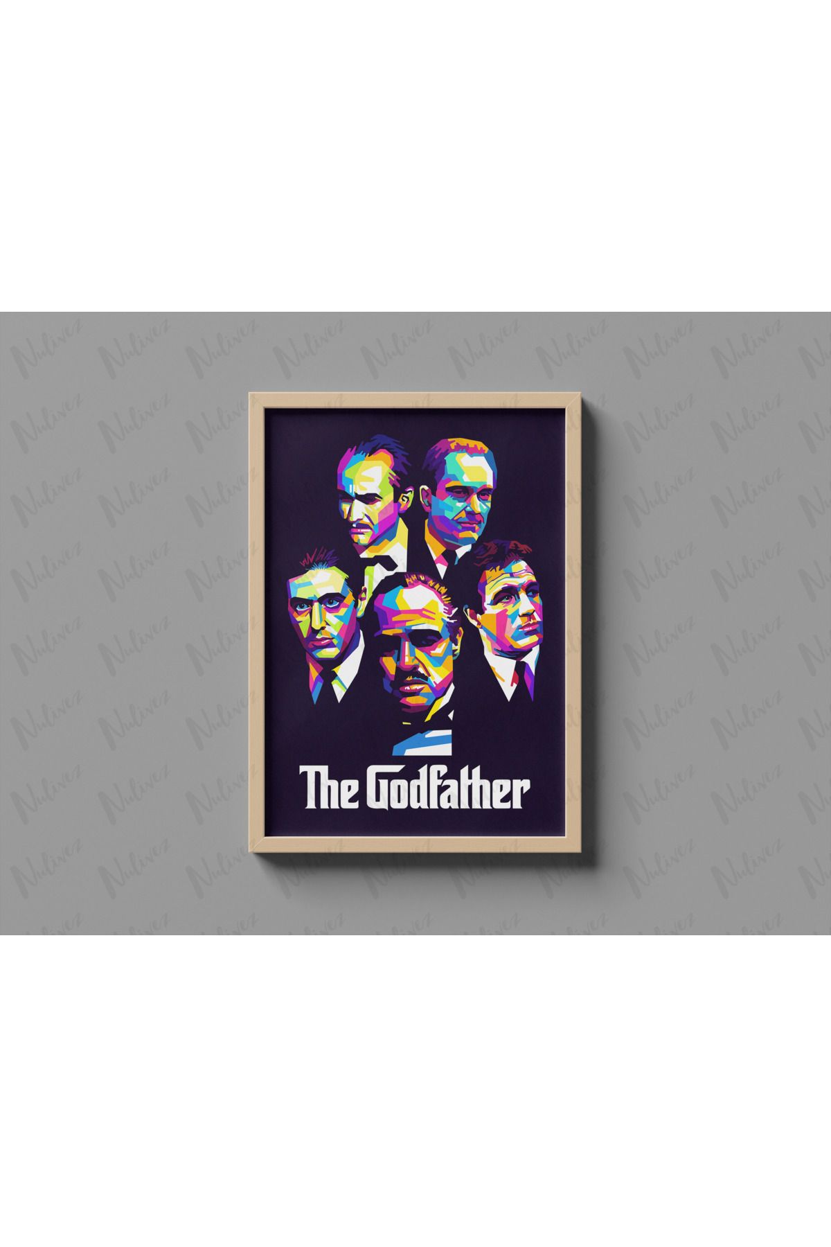 Nulivez Çerçeveli, The Godfather Tasarımlı Dekoratif Tablo, 300 Micron Antireflecte Korumalı Tablo