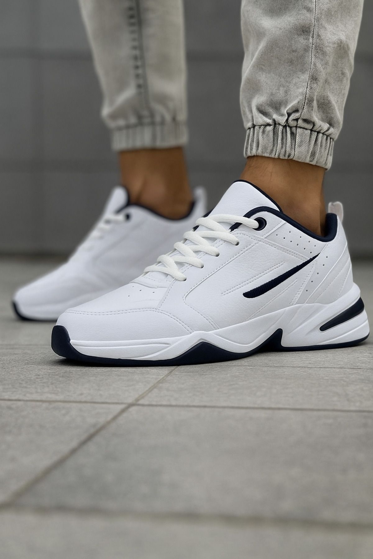 asyada fashion beyaz taban kalın spor ayakkabı erkek spor sneaker ayakkabı