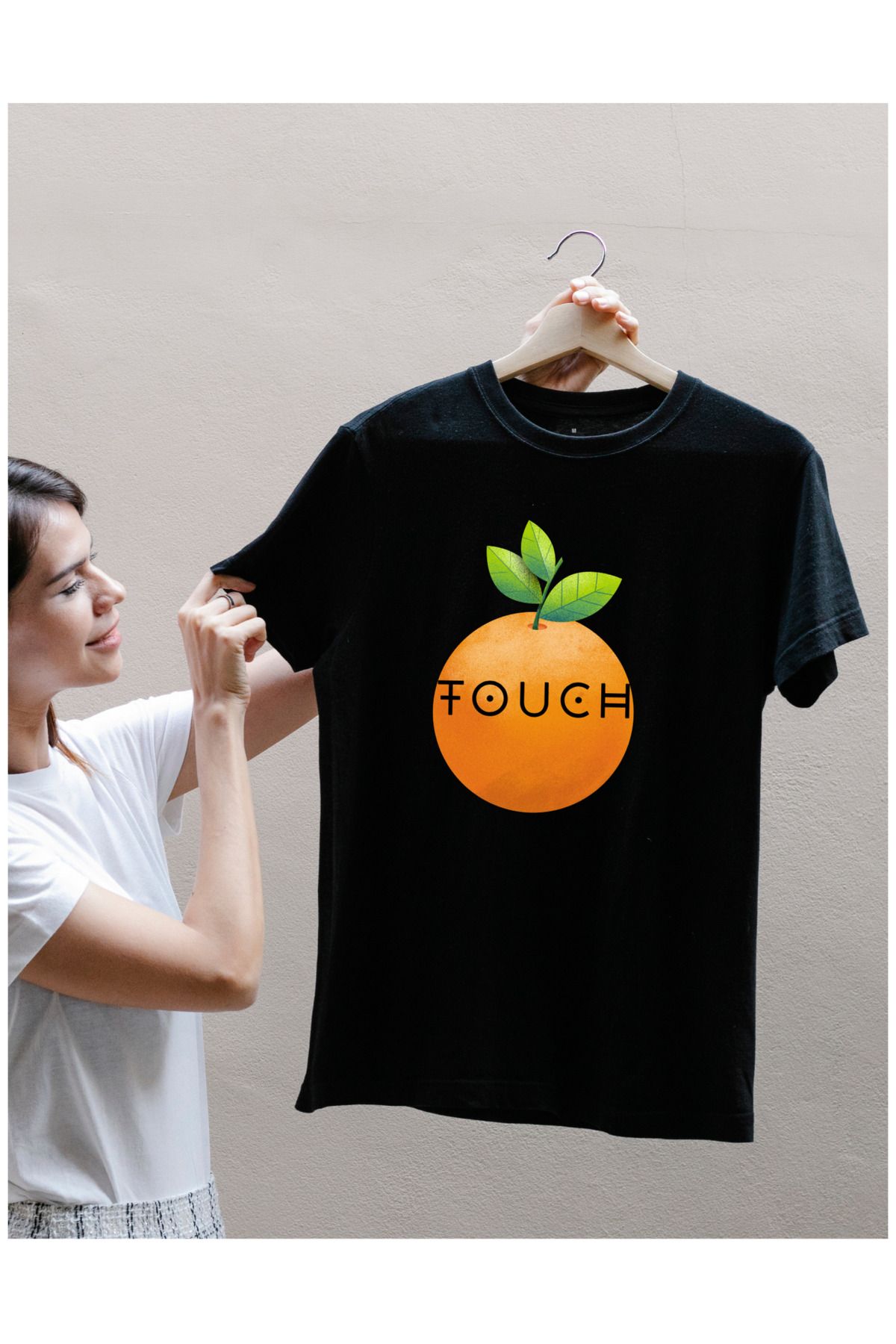 Fine Touch Kısa Kollu Comfort Basic Cilt Dostu, Nefes Alabilir , Baskılı Tişört %100pamuk