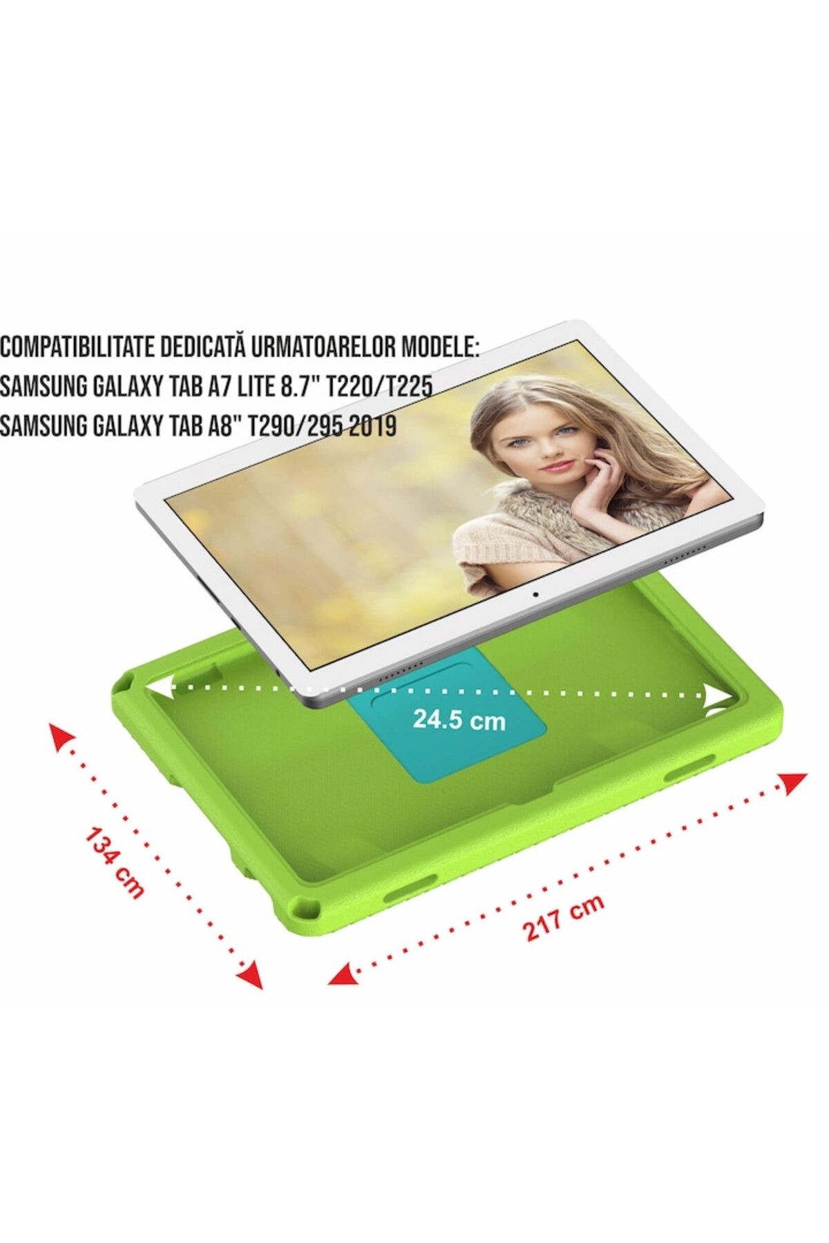 İdeas4comfort-Protective Tablet Case for Kids, Compatible with Samsung Galaxy TAB A7 Lite 8.7" T220/T225, TAB A 8" 3