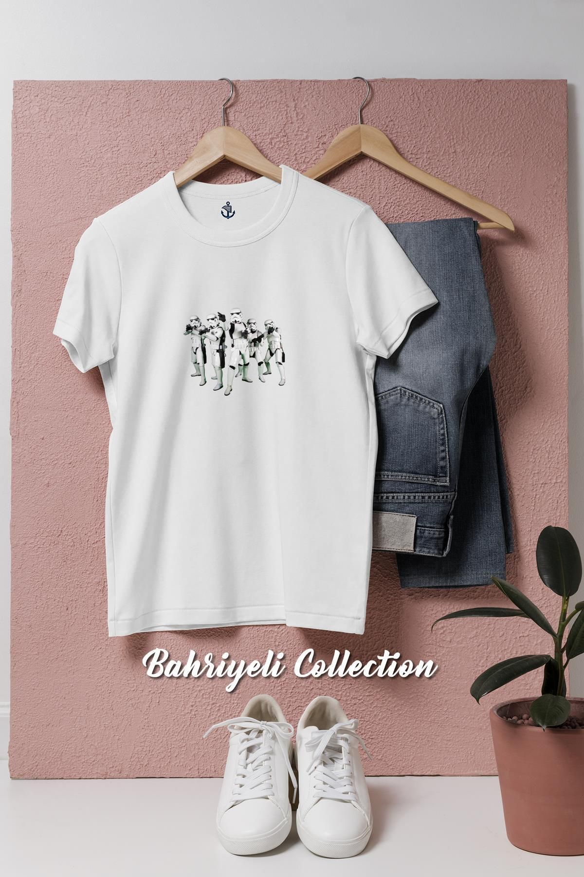 bahriyeli.jpeg Oversize Star Wars Storm Troopers Tasarımlı Unisex T-Shirt