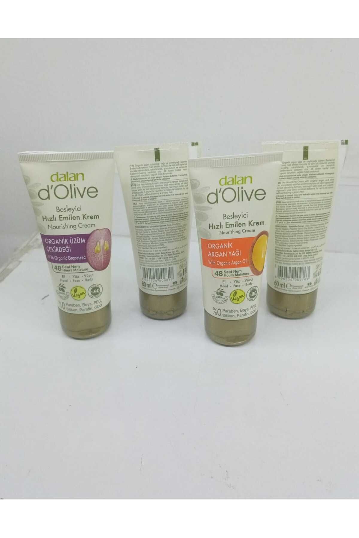 Dalan EL VE YÜZ NEMLENDİRİCİ KREM ( ÜZÜM ÇEKİRDEĞİ + ARGAN ÖZLÜ ) 4 ADET 60ml