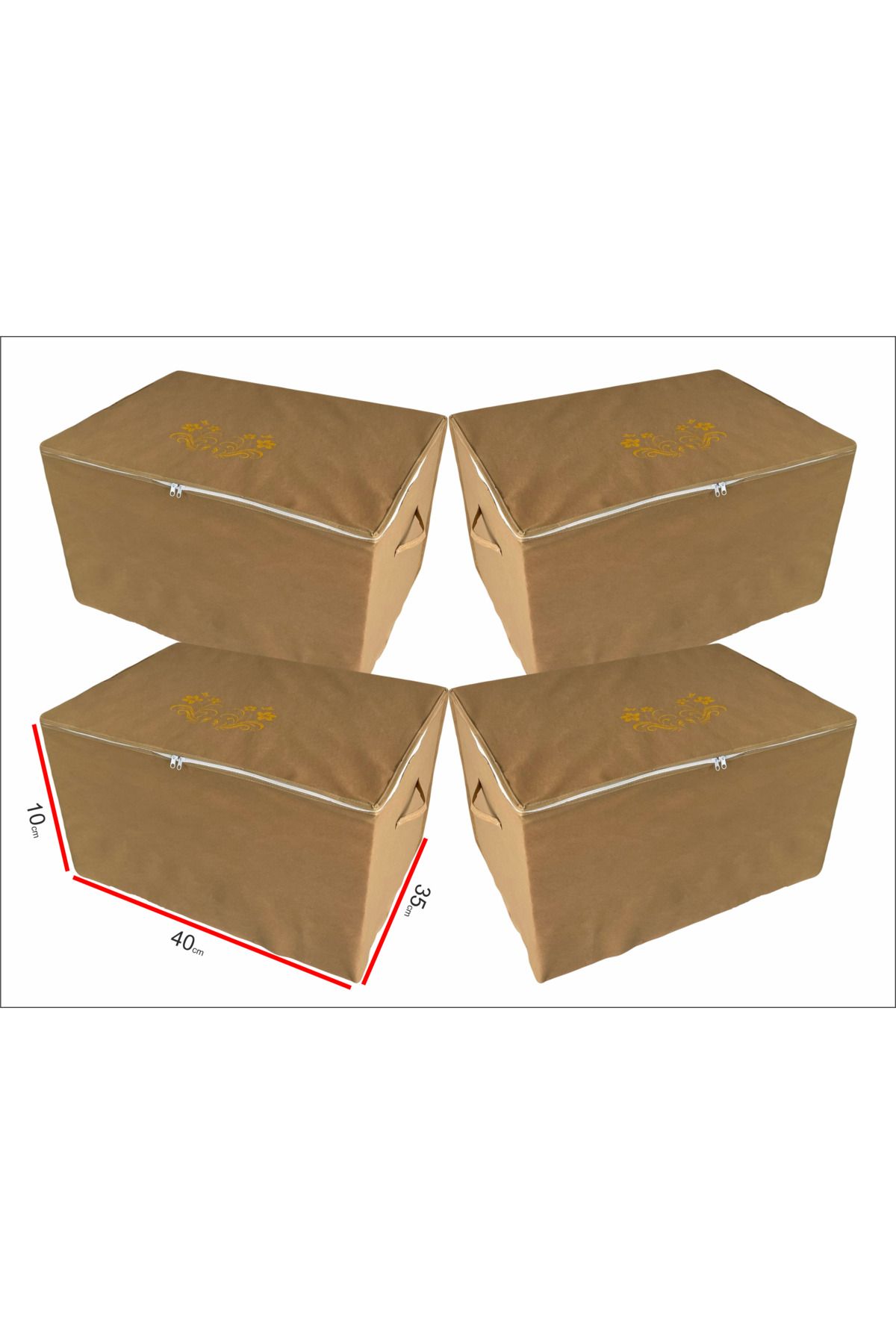 pinabah PİNABAH 4 ADET BAVUL İÇİ ORGANİZER HURÇ (40x35x10)