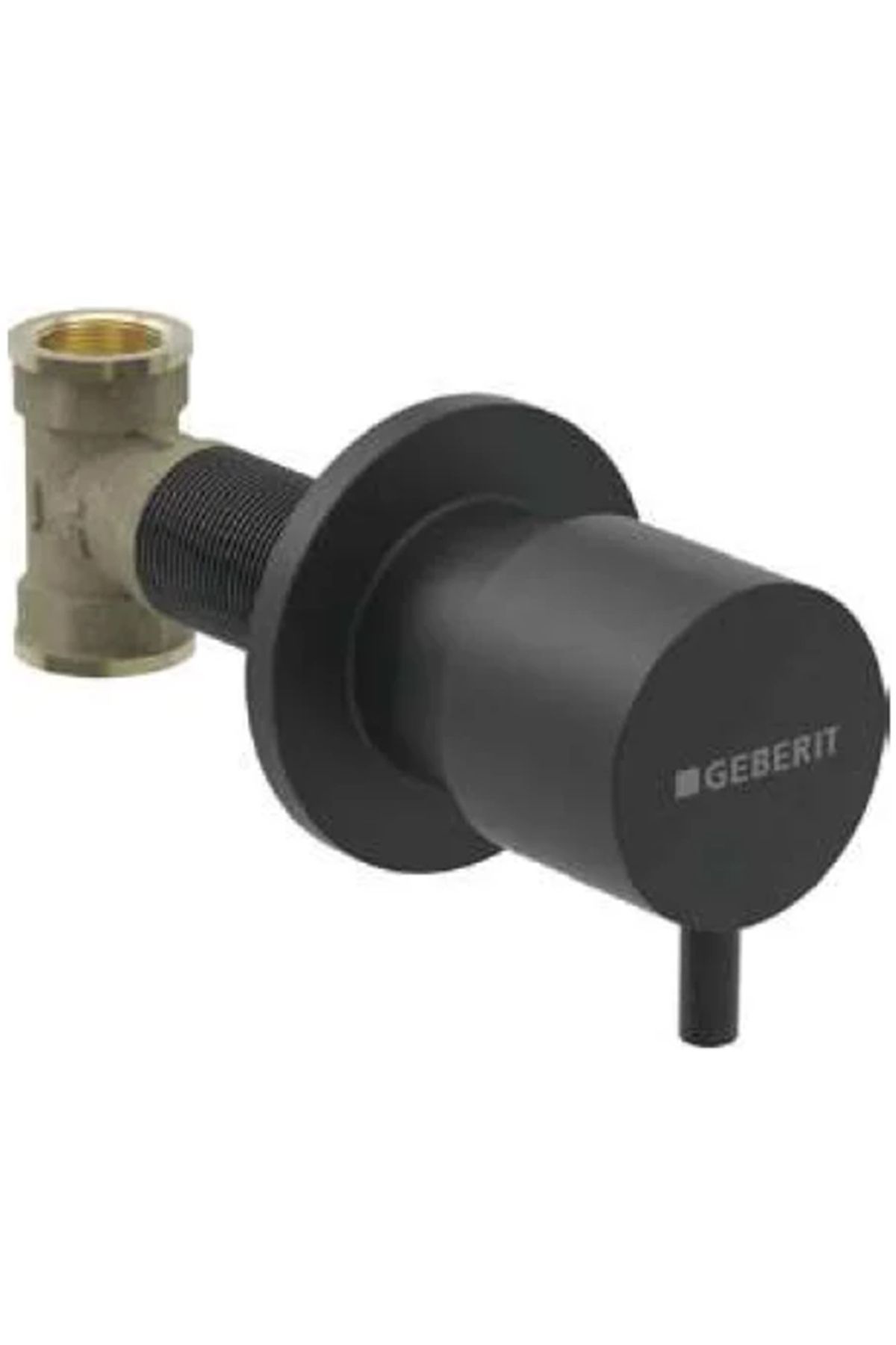 Geberit Yuvarlak Mat Siyah Ankastre Stop Valf 616.004.14.1