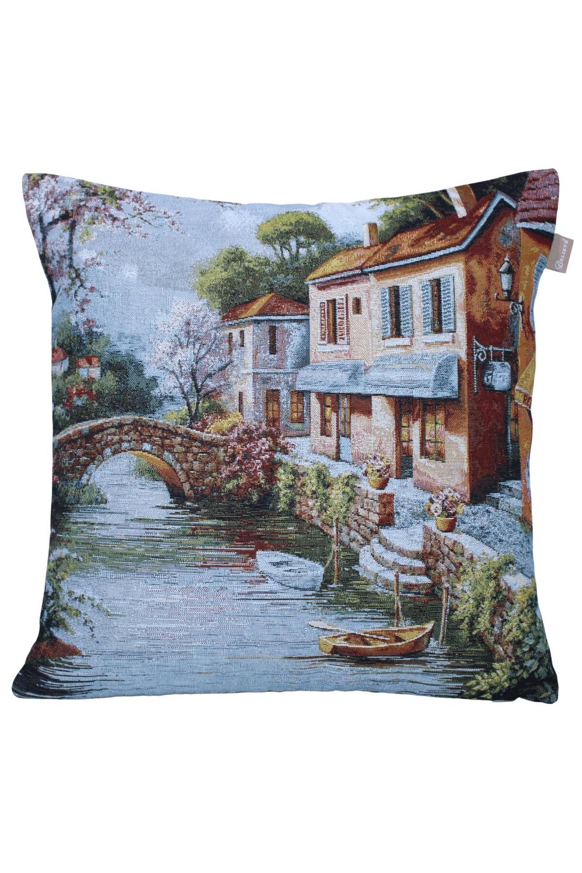 Believe TOLEDO JAKARLI DOKUMA GOBLEN DEKORATİF MANZARA KIRLENT 45*45