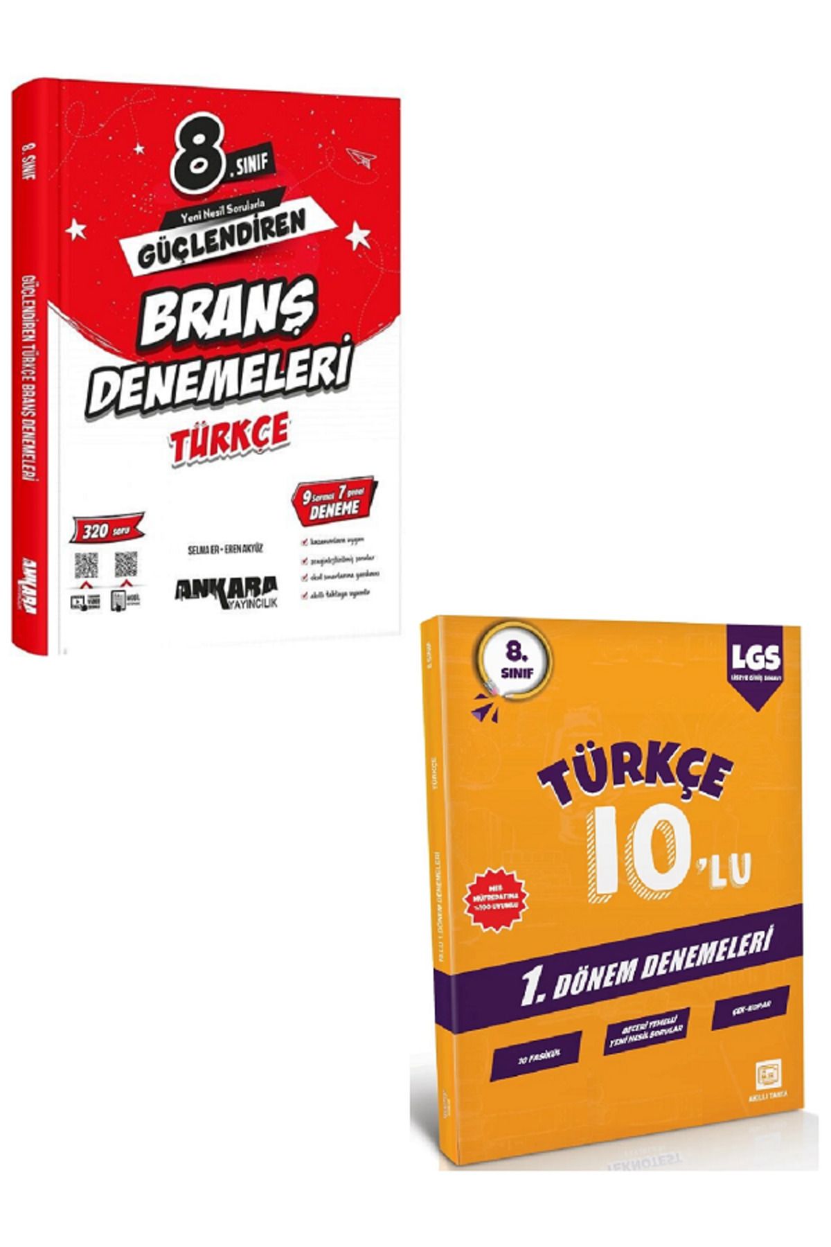 Evrensel İletişim Yayınları 8.Sınıf Ankara Güçlendiren TÜRKÇE Branş Denemeleri + 8.Sınıf TÜRKÇE 10'Lu Denemeleri - 2 KİTAP