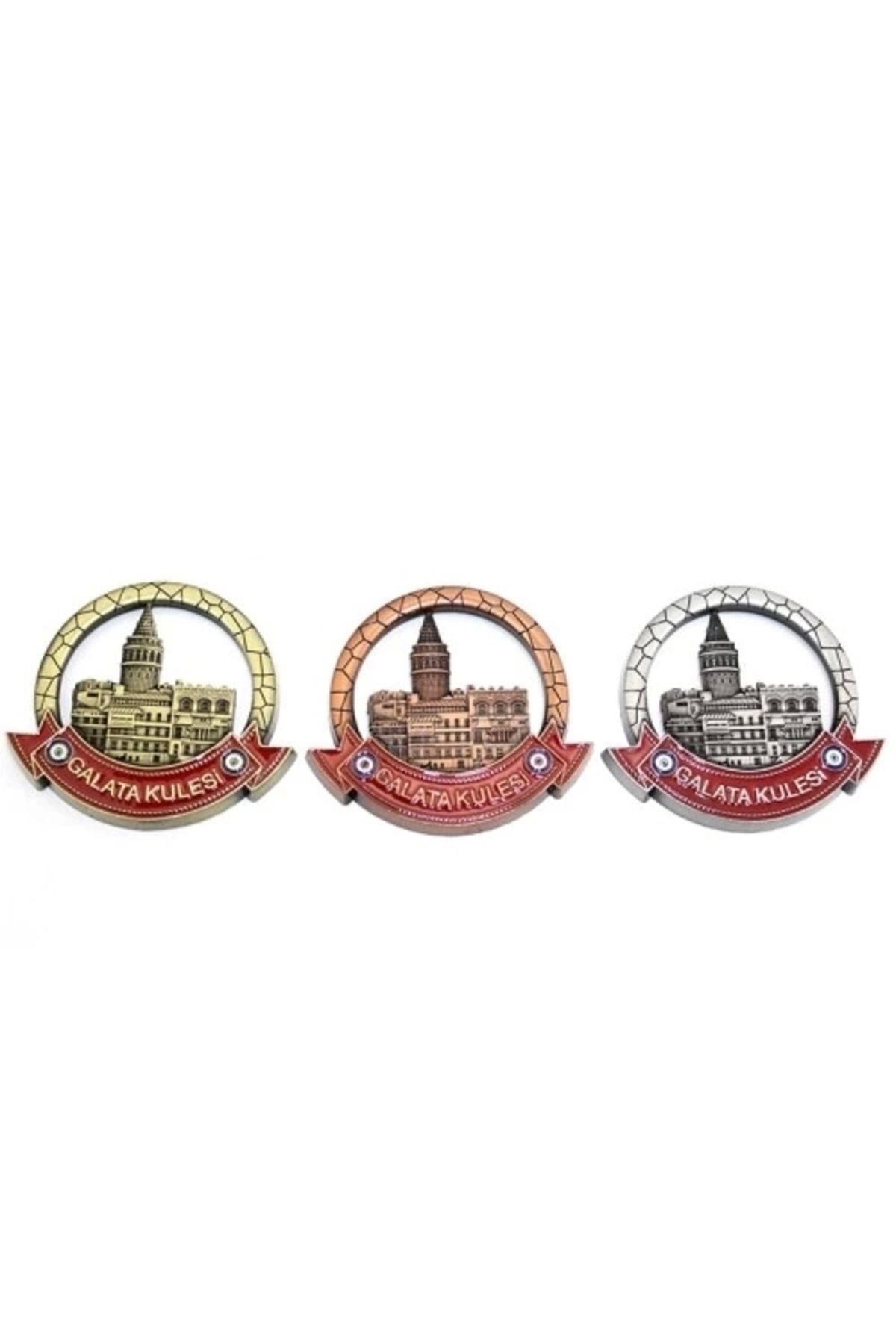 Generic İstanbul Temalı Metal Magnet Galata Kulesi Yuvarlak Tasarım