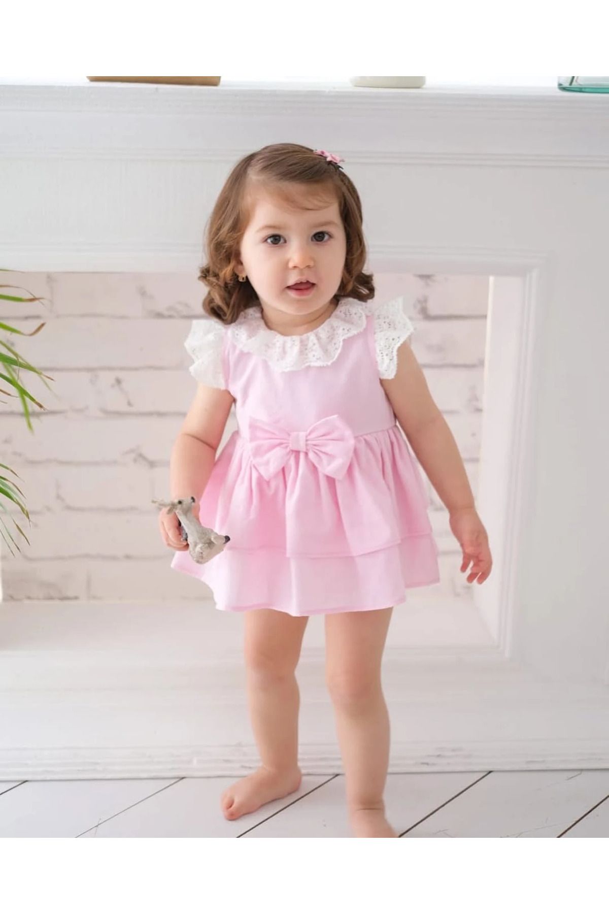 aysskids Dolly Fiyonklu Fırfırlı Bebek Romper
