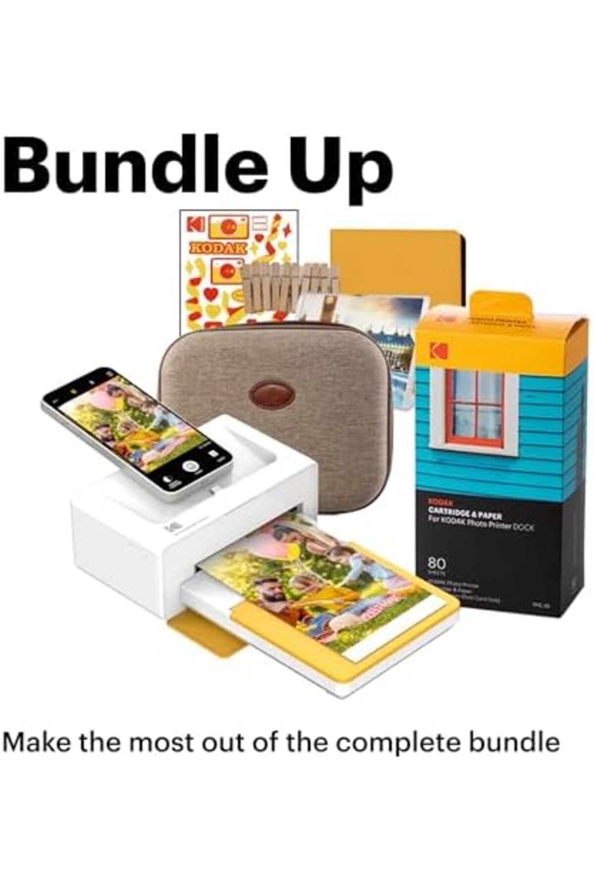 Kodak-Dock Plus 4PASS Instant Photo Printer (4x6) + 80 Sheets Gift Bundle 4
