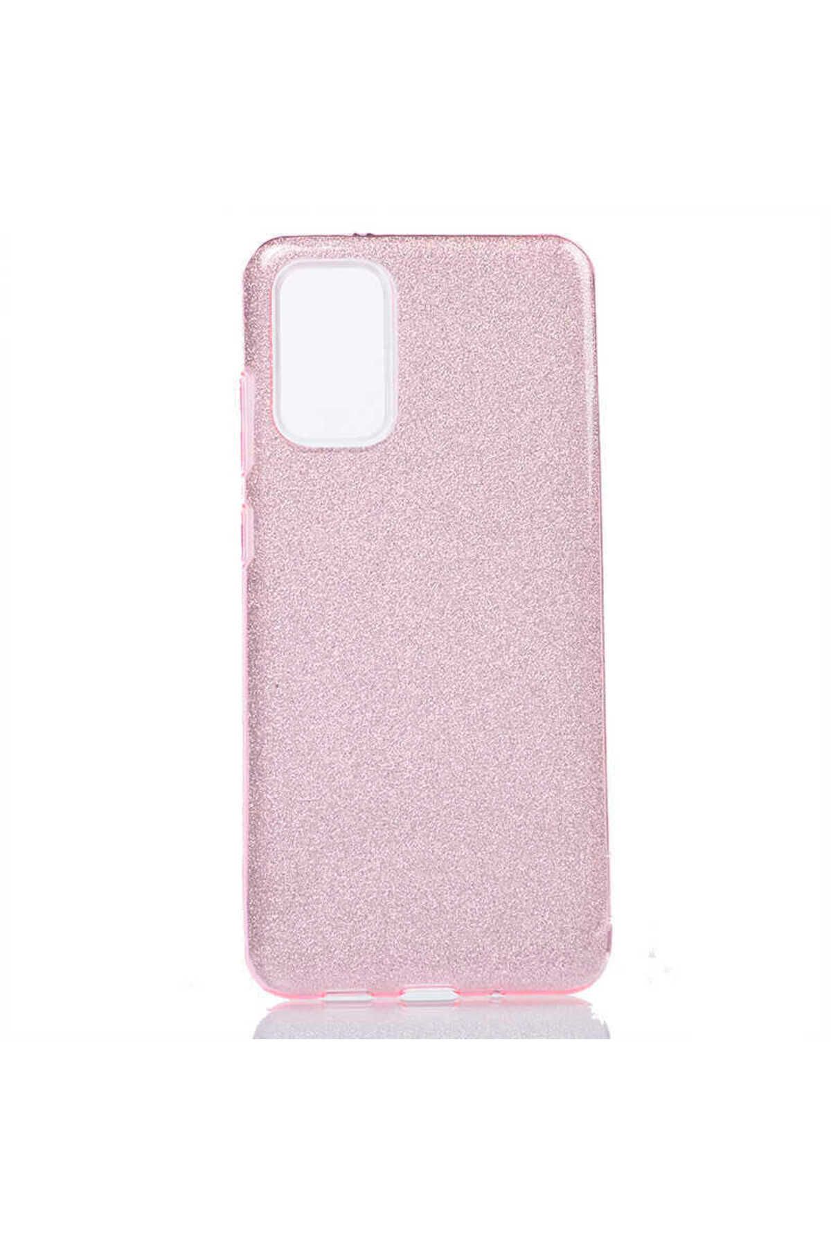 halkhouse Galaxy S20 Plus Kılıf Renkli Simli Parlak Şık Sert Kadın Kapak Shining Silikon