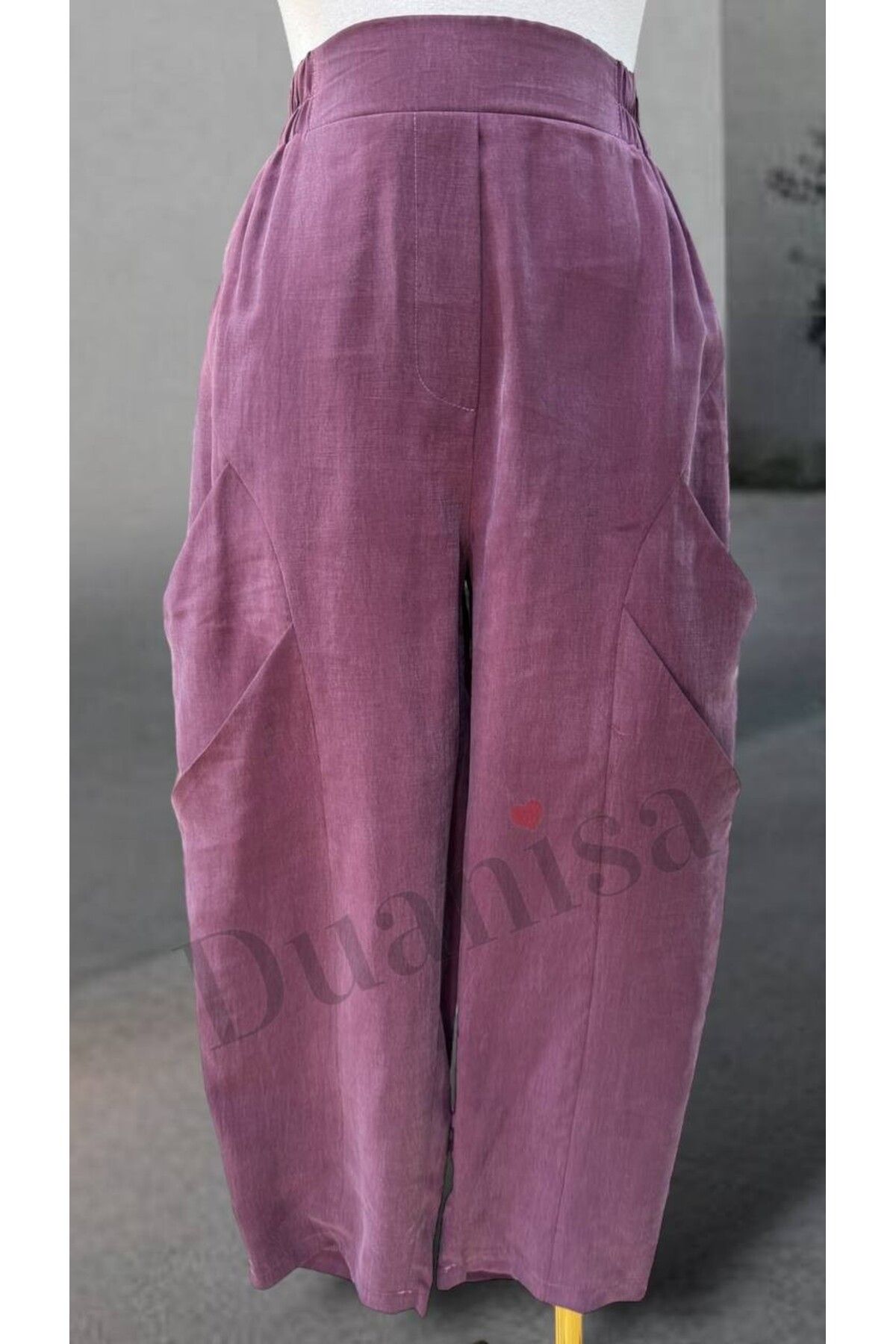 Sentez Duti Keten Havuç Pantolon Z-5595
