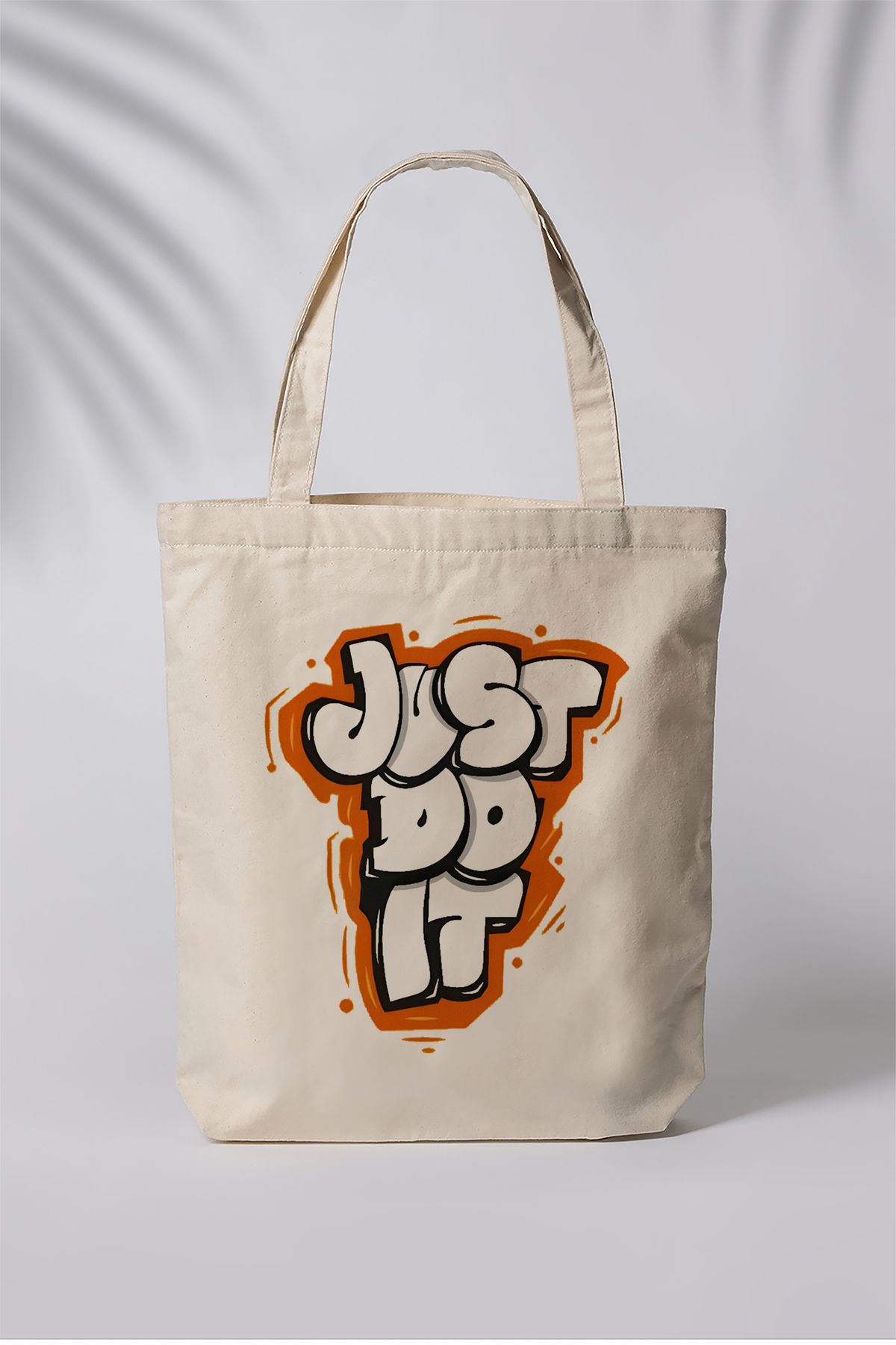 Tufi Baby Just Do It Baskılı Ham Bez Çanta Tote Bag Omuz Çantası