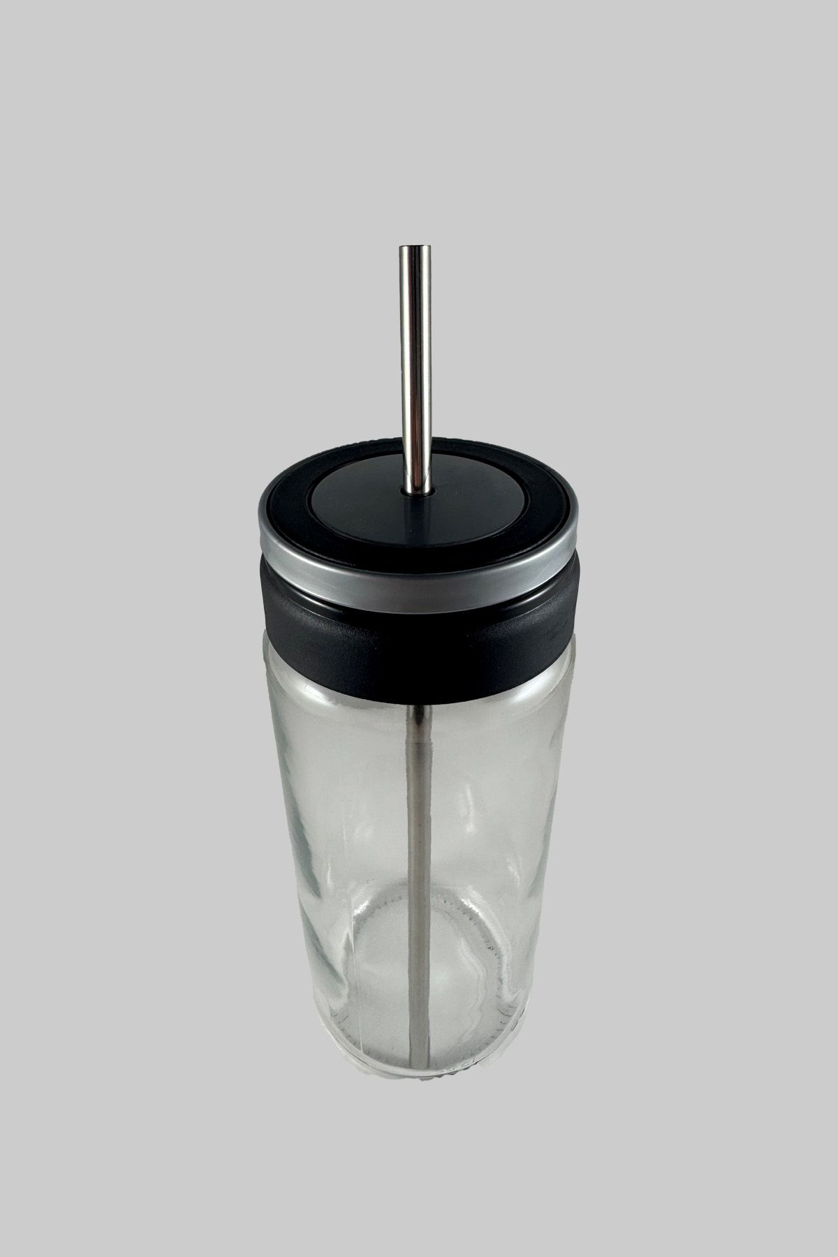 SİHİRLİ AYAKLAR Renkli Vakumlu Kapaklı Metal Pipetli Cam Kavanoz Bardak 0,5ml