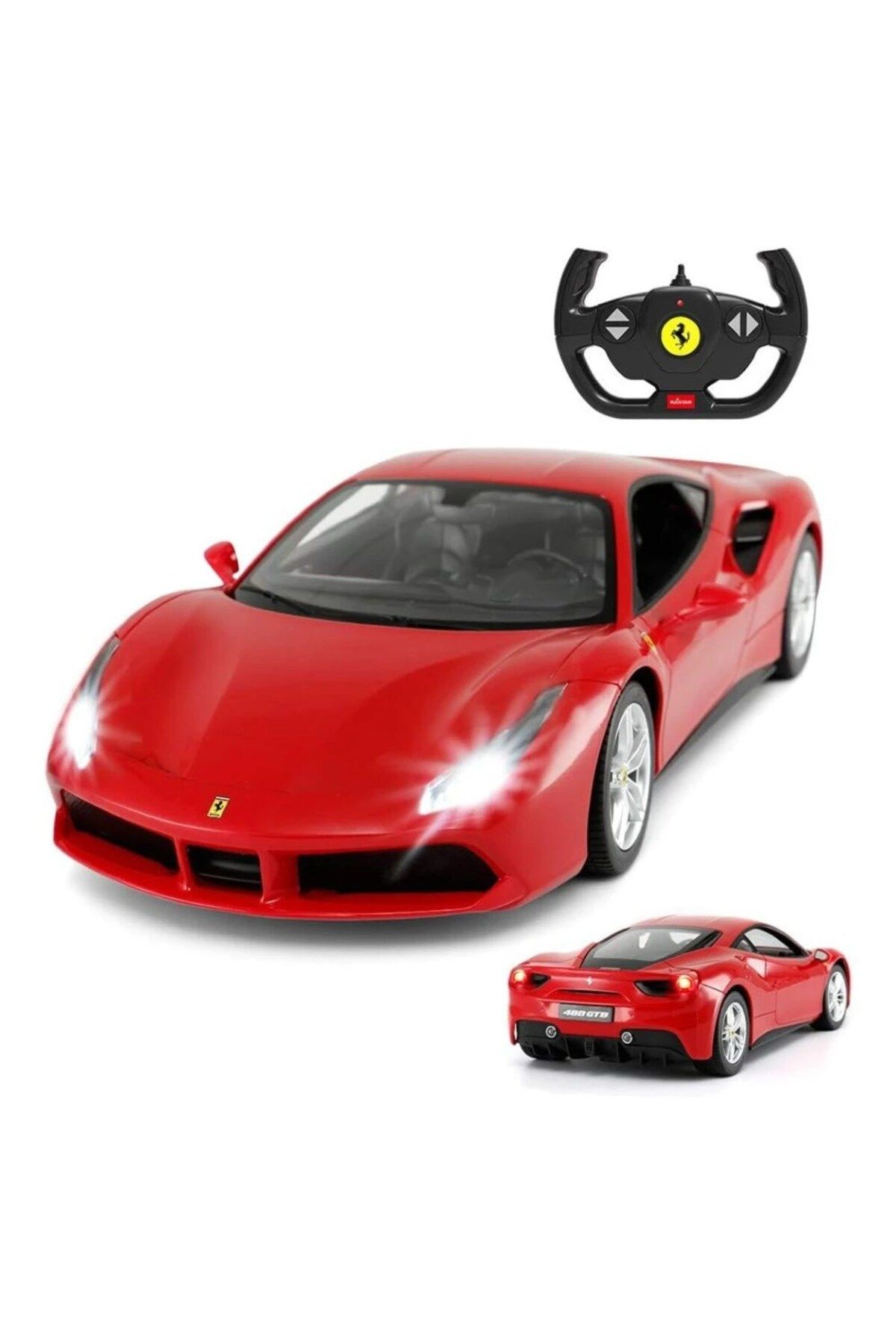 Rastar 1:14 Ferrari 488 GTB Uzaktan Kumandalı Araba Kırmızı 2.4 Ghz Işıklı Spor Araba