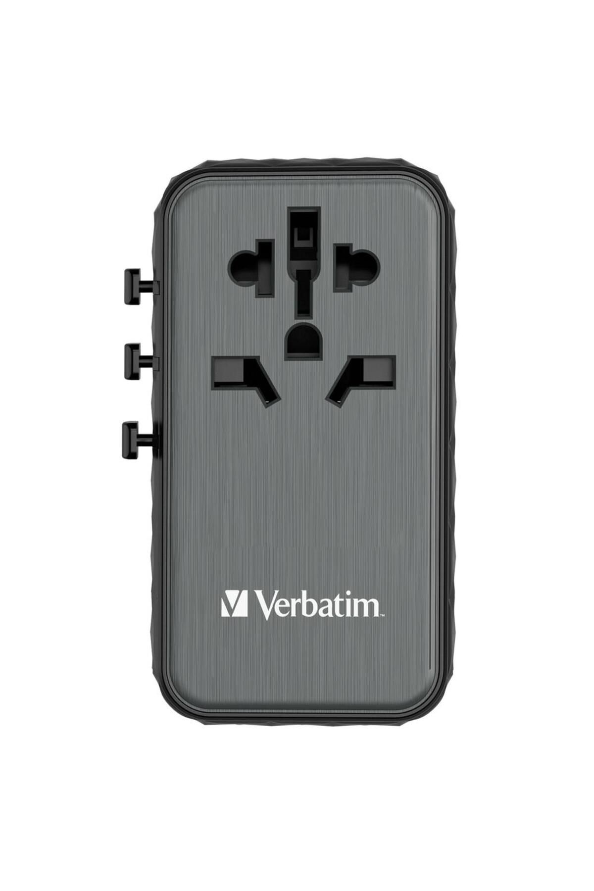 Verbatim-Incarcator retea de calatorie universal Verbatim UTA-06, 100 W, 2xUSB-C PD & QC 4+ & 2 x USB-A QC 9
