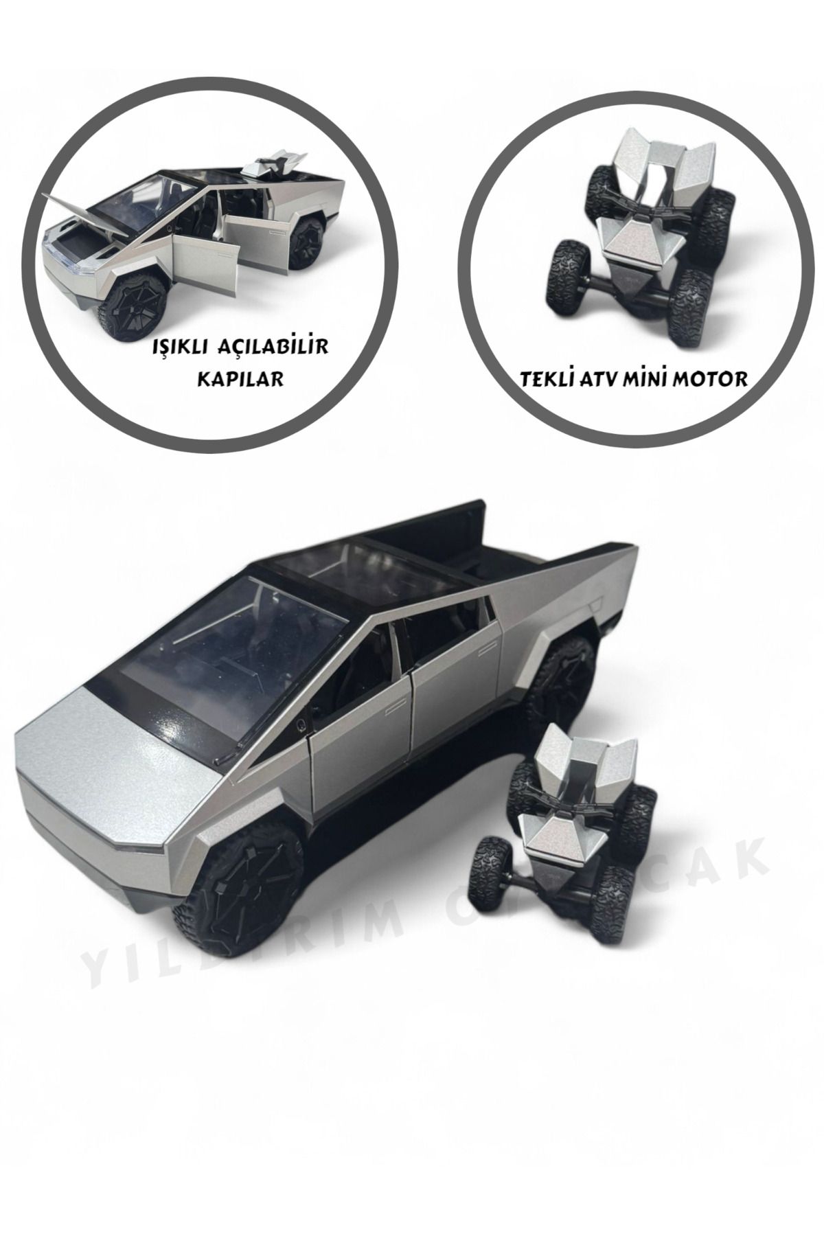 YILDIRIM OYUNCAK Sesli Işıklı Çek Bırak Model Açılabilir Kapılar Full Fonksiyon Metal Kasa 23 cm Araba