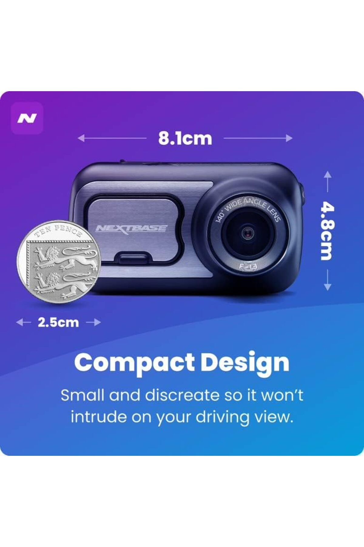 Nextbase-422GW Dash Cam Small with APP- Full 1440p/30fps Quad HD Recording in Car Camera- Amazon Ale 6