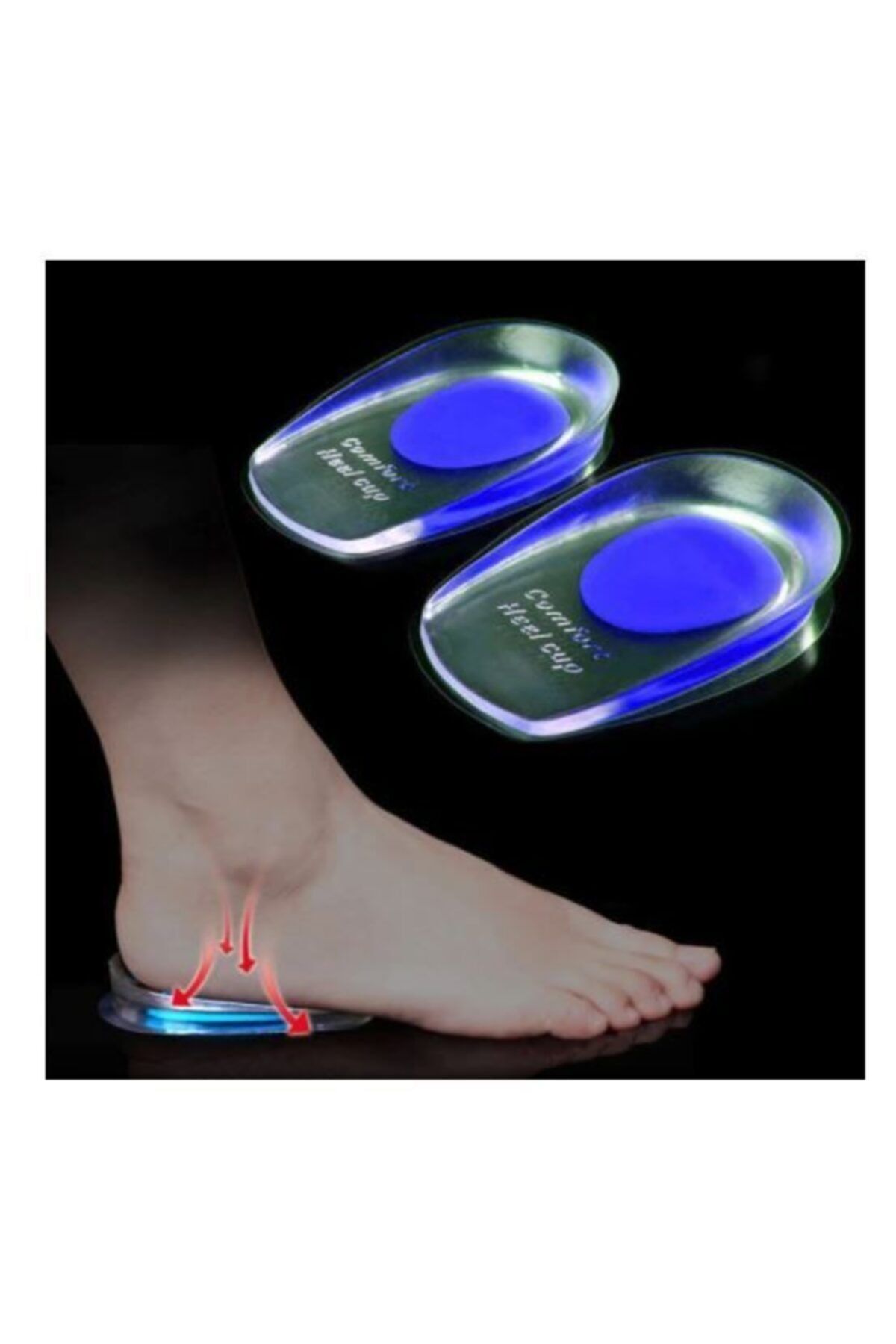 AboutThePerfect Ortopedik silikon tabanlık, gizli topuk dikeni yastığı ve boy uzatıcı konfor.