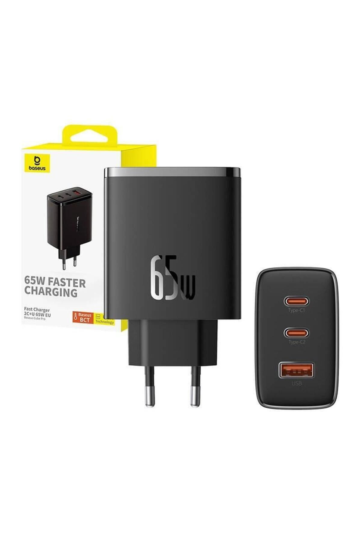 Baseus-Incarcator de retea Baseus OS-Cube Pro, 2x USB-C + USB, 65W, Negru 6