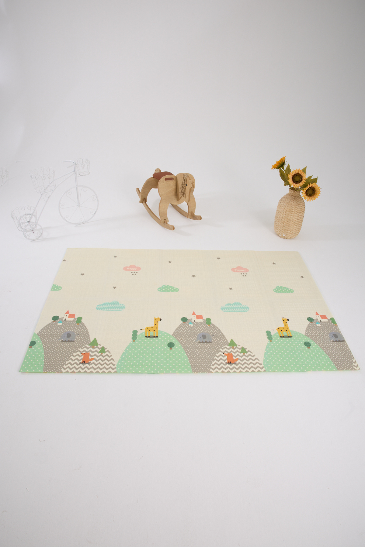 monimu baby Katlanabilir Çift Taraflı Oyun Matı-Oyun Halısı 200x130x1cm (TAŞIMA ÇANTALI) fotoğrafı 6 (önizleme)