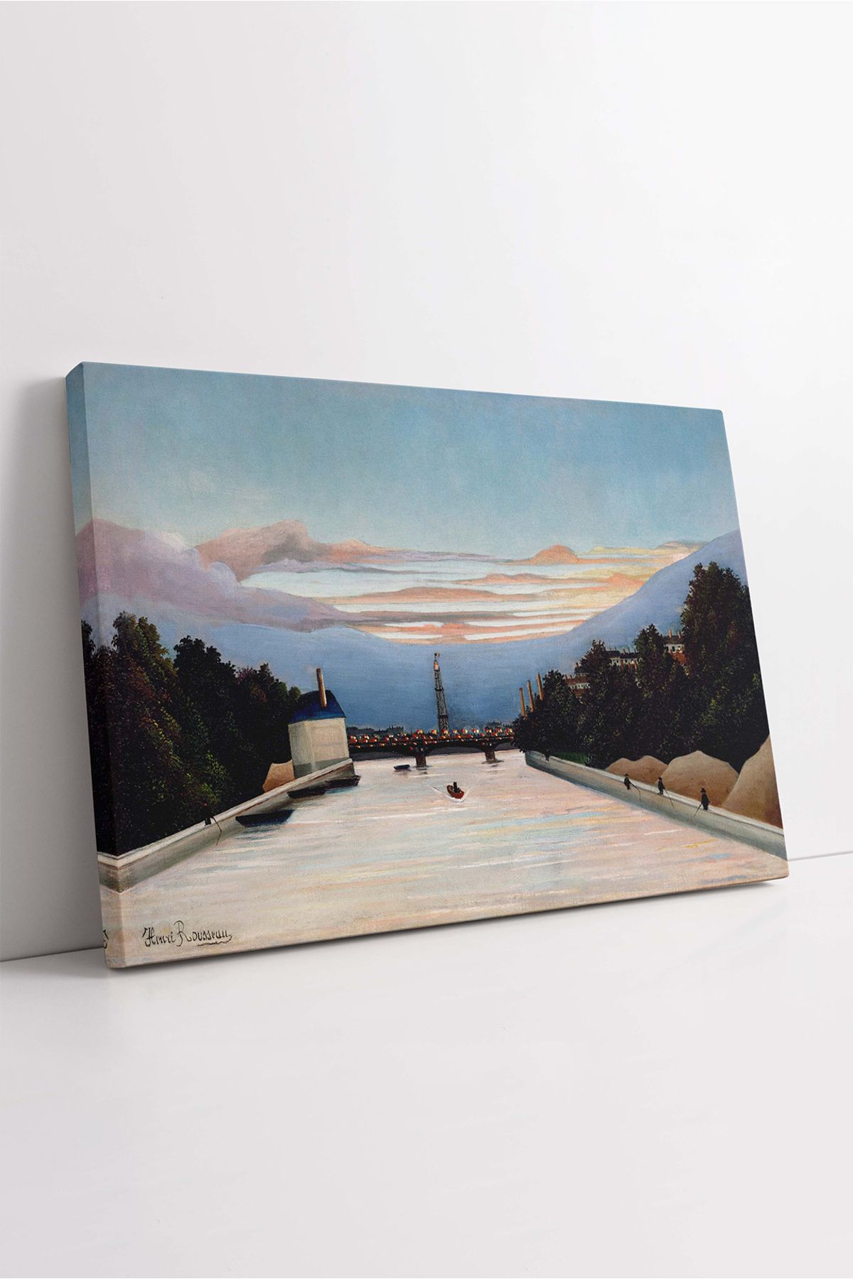 KOSS Dijital Henri Rousseau Eyfel Kulesi Kanvas Tablo, Eyfel Manzarası Lüks Kanvas Tablo, Premium Kanvas Tablo