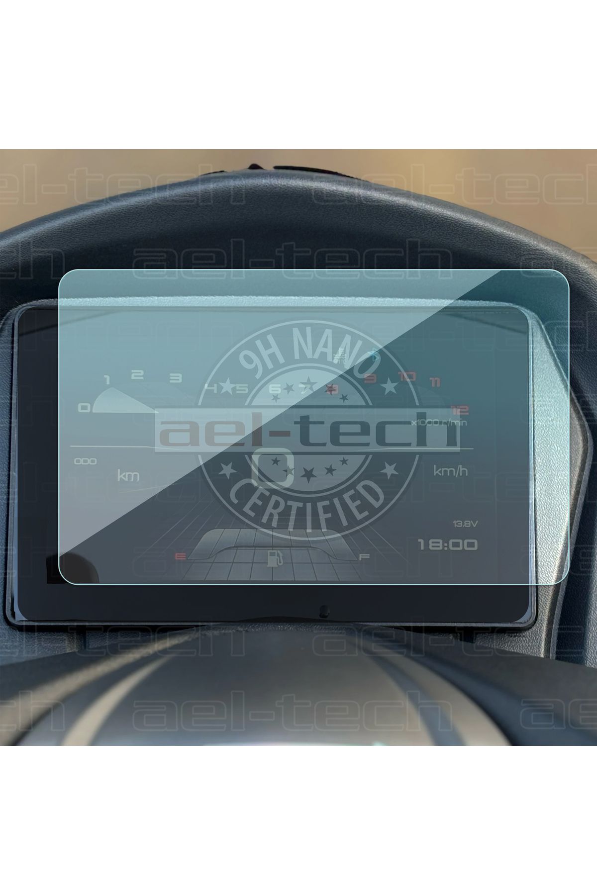 ael-tech Arora Max Pro Uyumlu 7 inç Dijital Gösterge 9H Nano Ekran Koruyucu