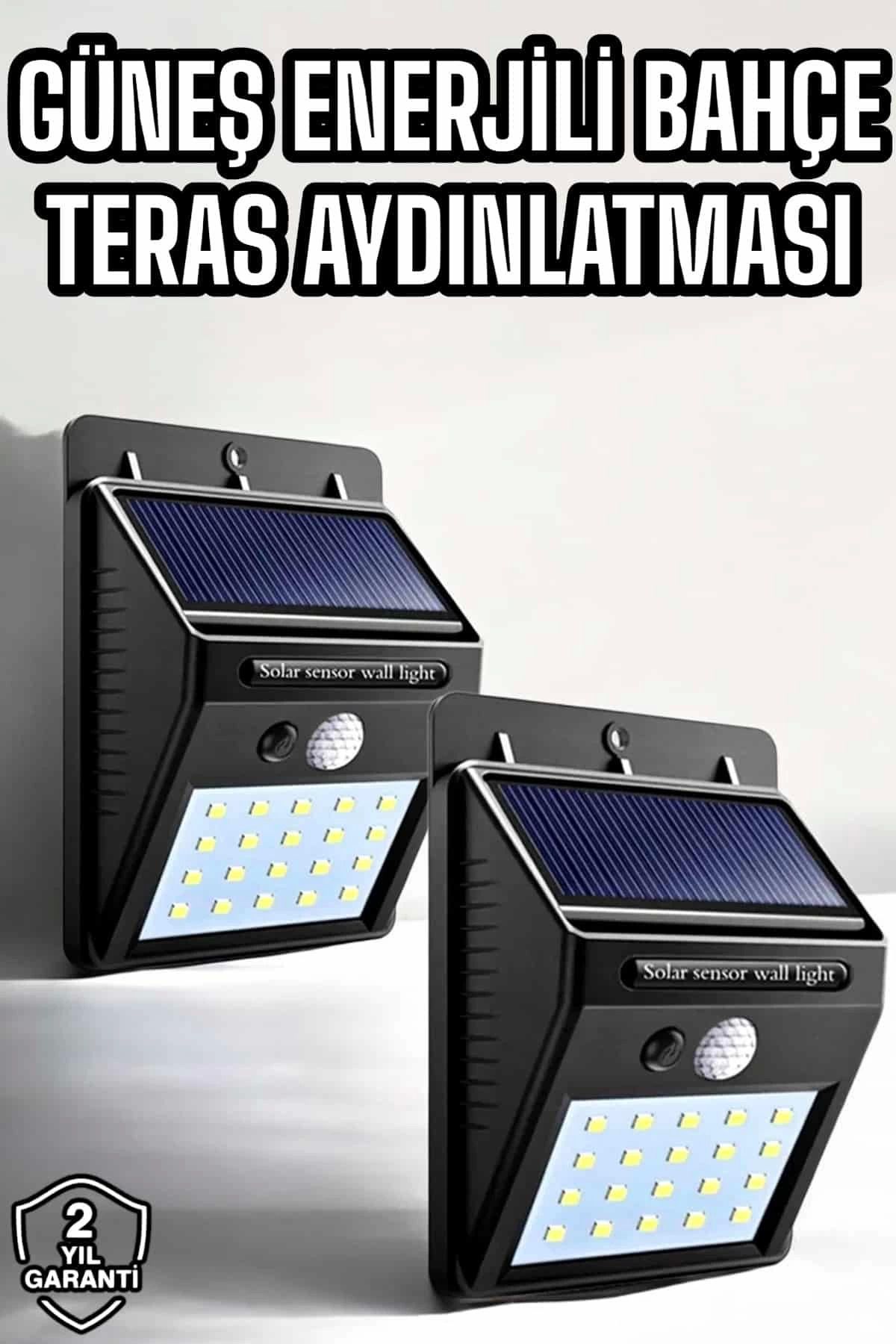 Vemora Solar Güneş Enerji Panelli Sensörlü Lamba Enerji Tasarruflu