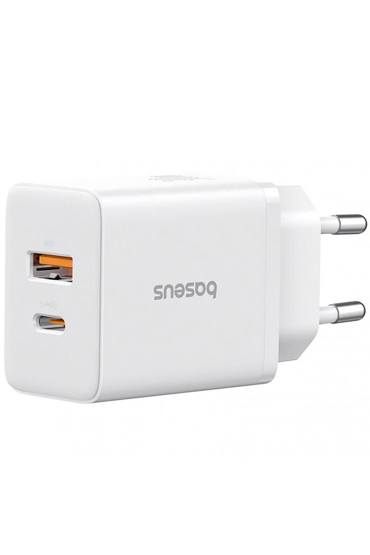 Baseus-Incarcator Retea Baseus Cube P10111404213-00, 30W, 2.4A, 1 x USB-A - 1 x USB-C (Alb) 1