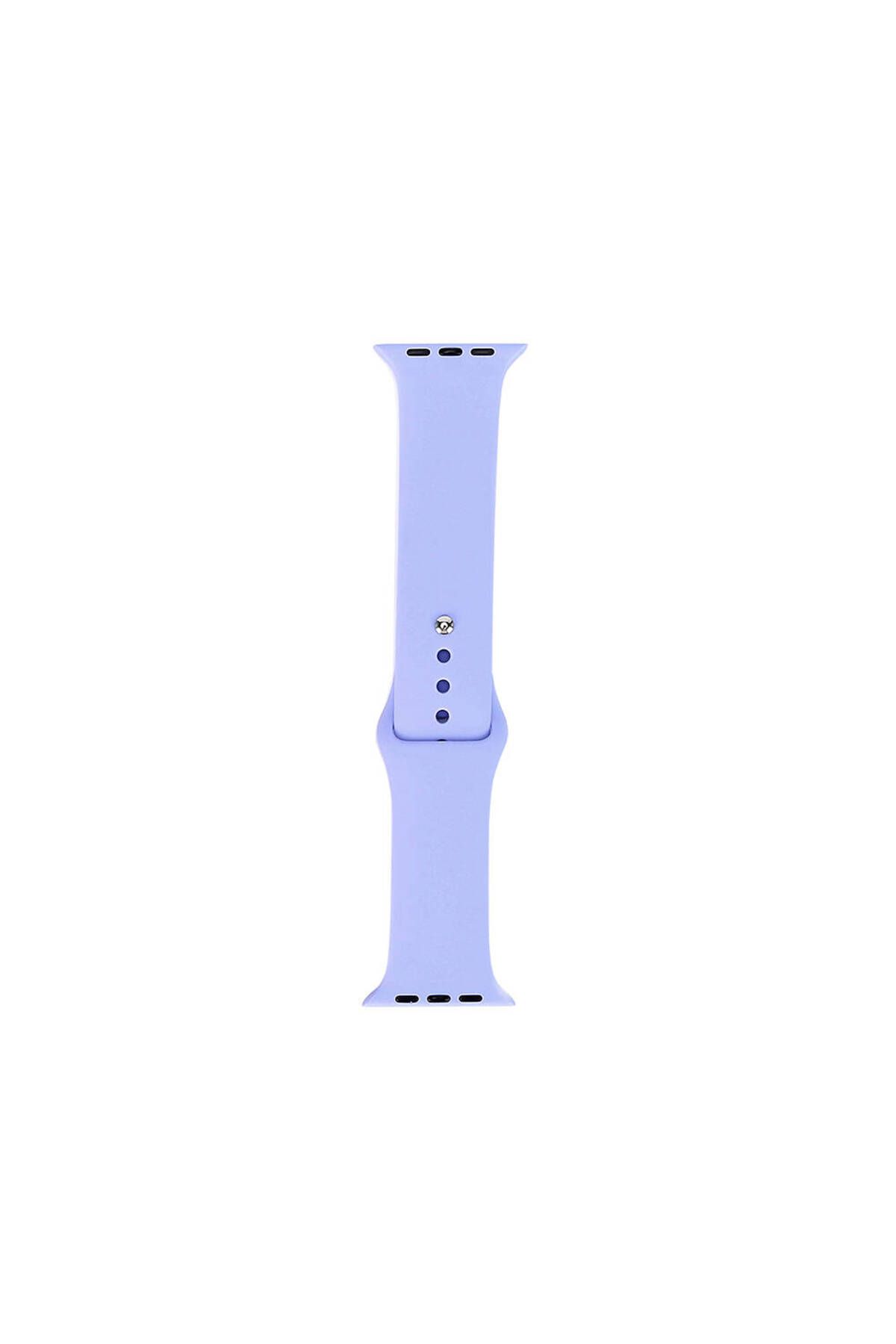 Mobicas Apple Watch 4 (40mm) Uyumlu Klasik Silikon Kordon Lila
