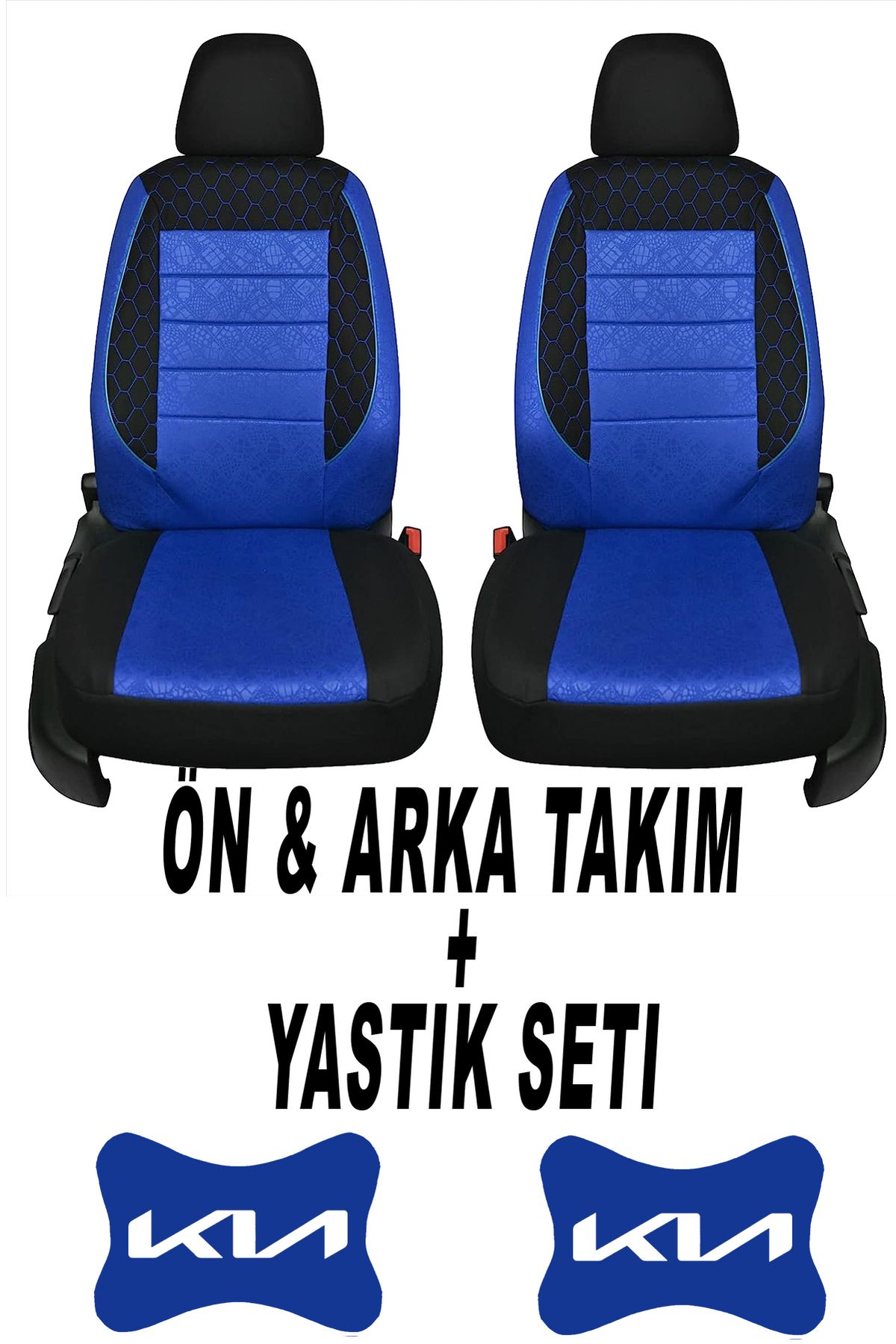 1araba1ev Oto Koltuk Kılıfı Kia Ön Arka Takım + 2 Adet Boyun Yastığı Seti