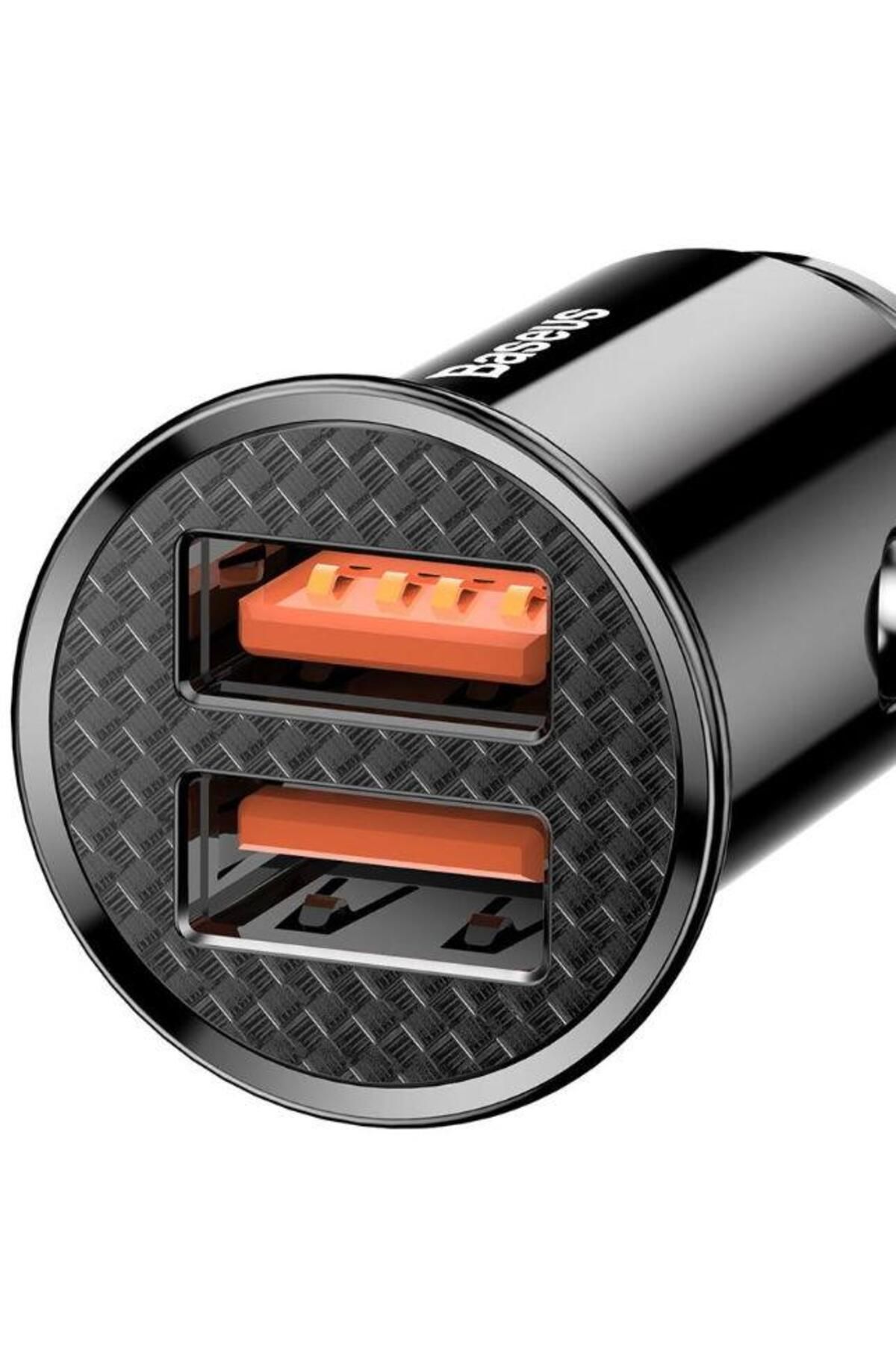 Baseus-Car charger Baseus Quick Charger CCALL-YD01, Dual USB, 30W, 5A max, QC3.0 (Black) 2