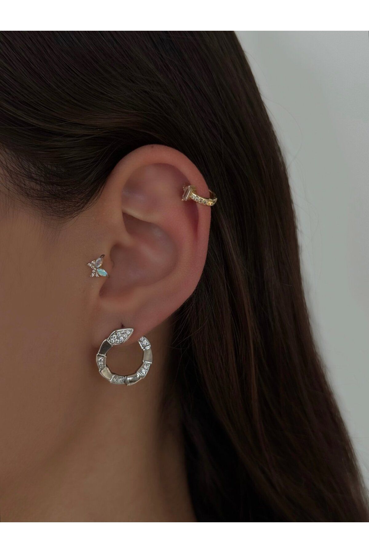 h&b design jewel Çelik Yılan Kolye