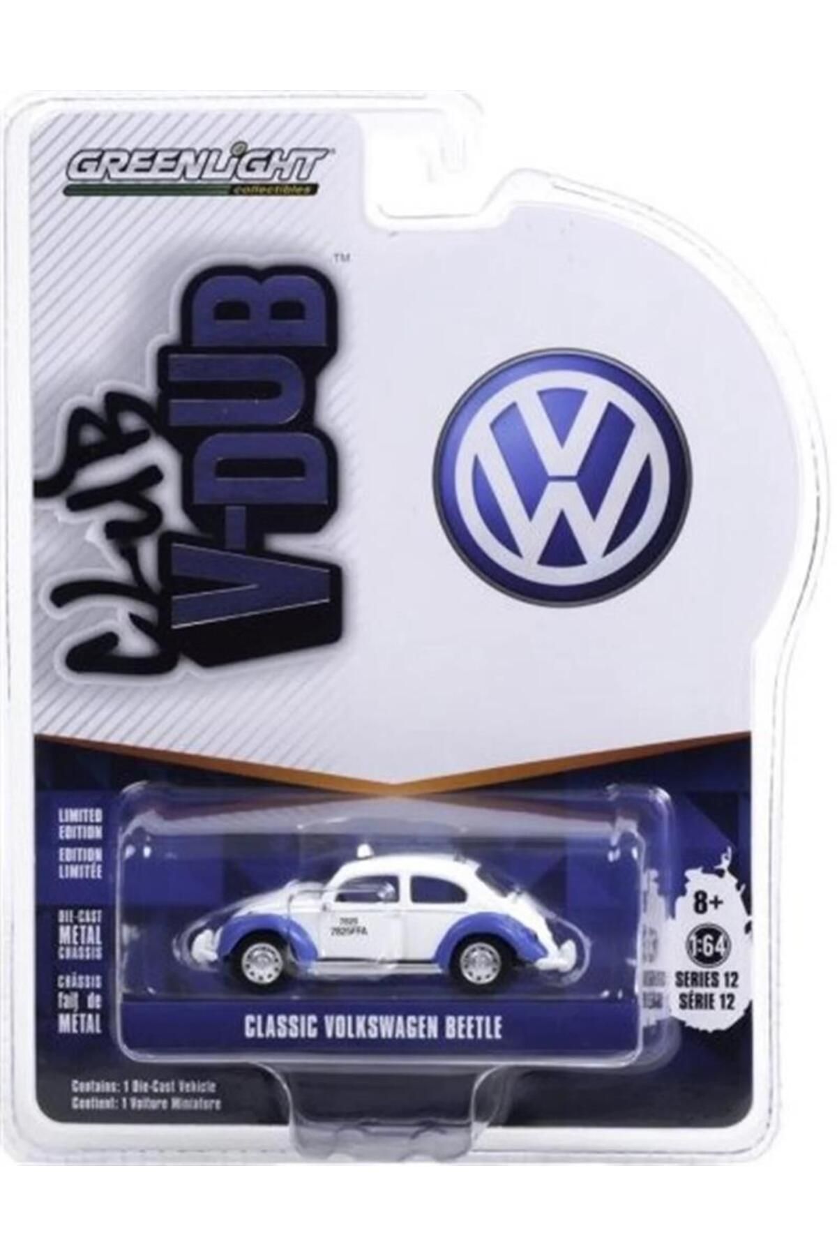 Greenlight Classic Volkswagen Beetle Taxi 1/64 Model Araba