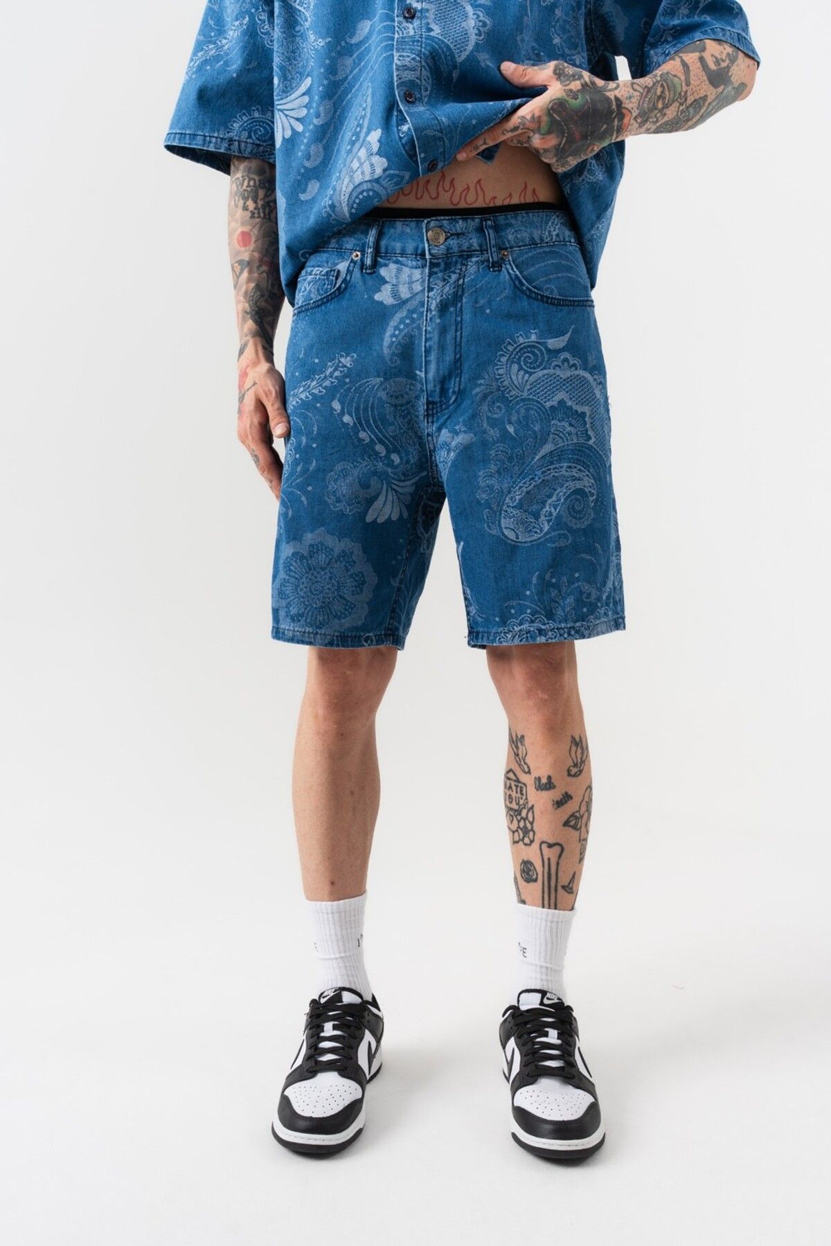 go gang own Offtrack Nakış Desen Oversize Şort