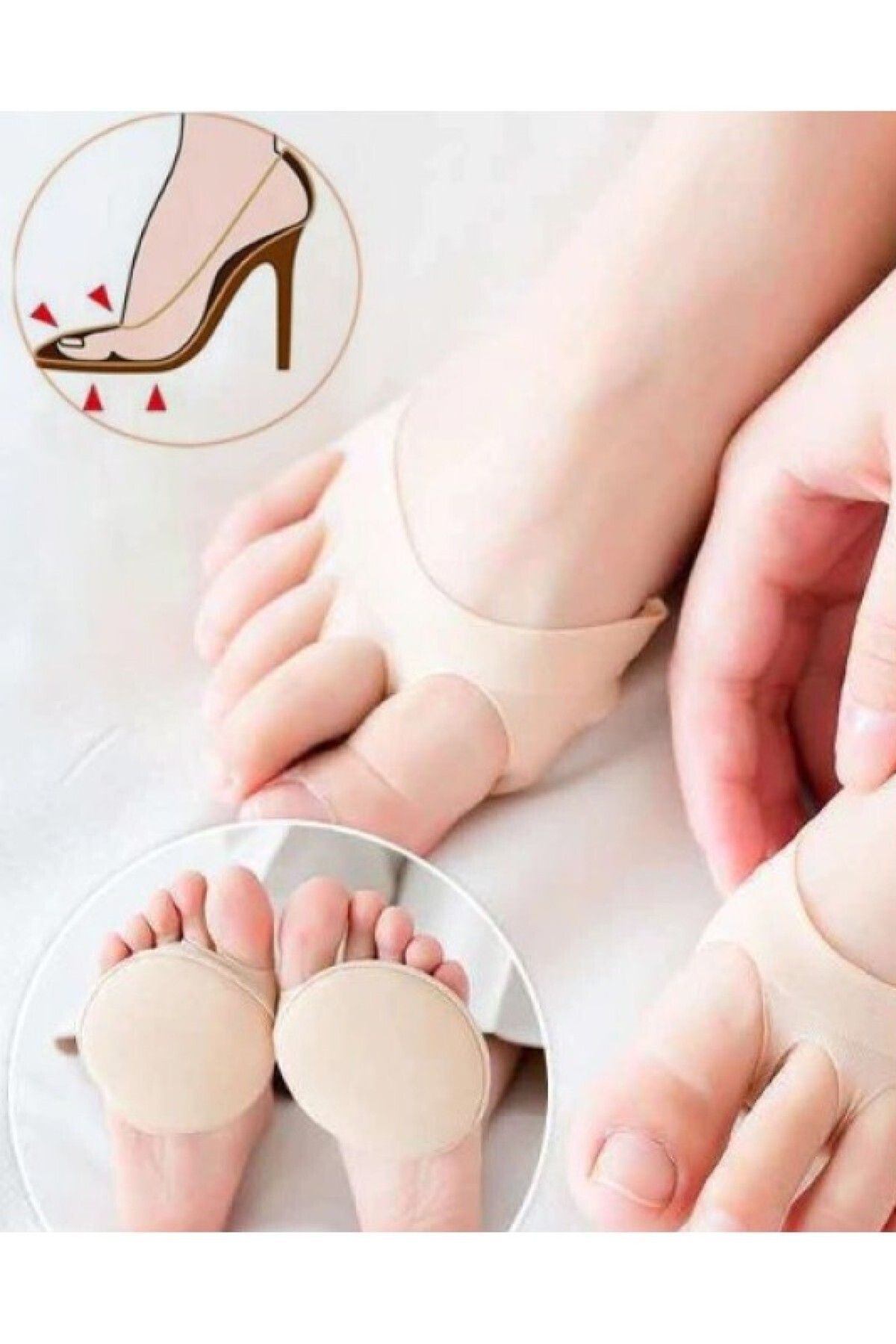 AboutThePerfect Yumuşak Kumaş Ayak Parmak Altı Destekli Rahatlık Hissi