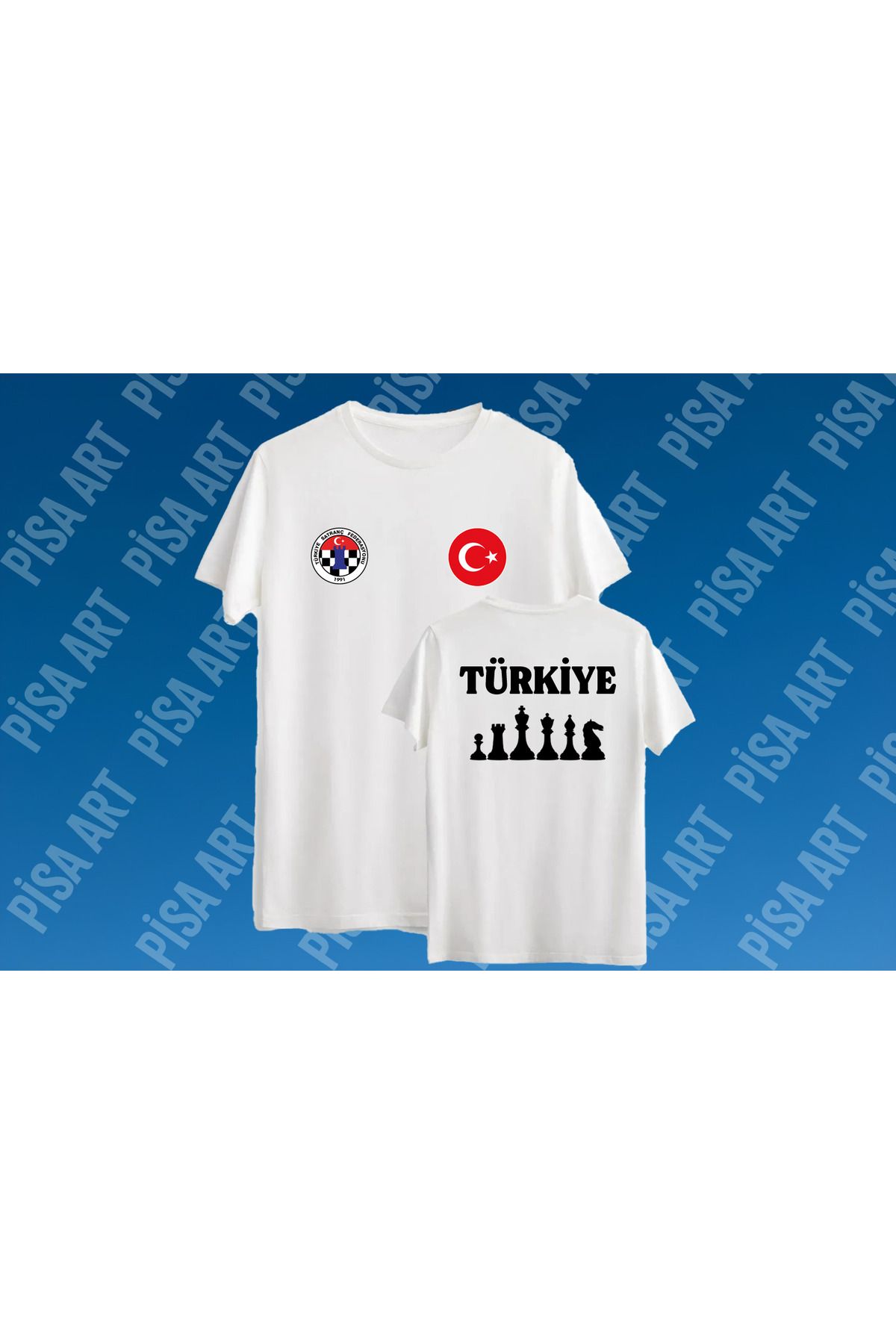 Pisa Art TÜRKİYE SATRANÇ FEDERASYONU ÖZEL TASARIM T-SHİRT