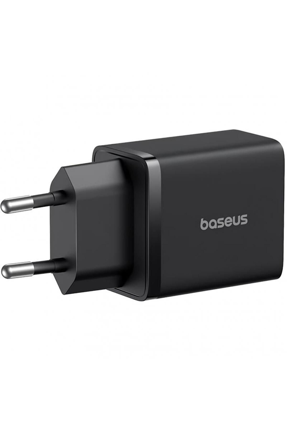 Baseus-Incarcator Retea Baseus Cube P10111404113-00, 30W, 2.4A, 1 x USB-A - 1 x USB-C (Negru) 3