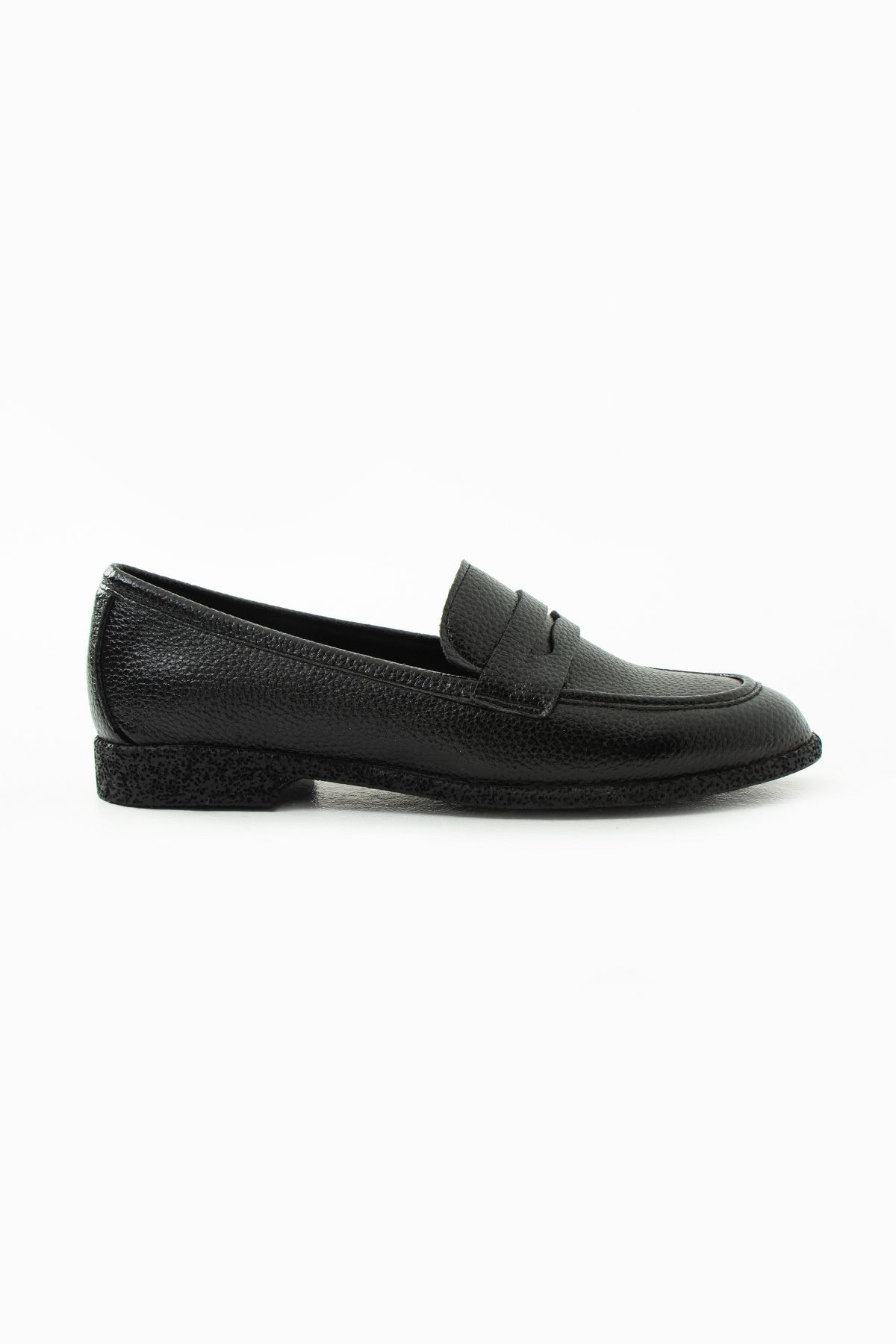 Siena Shoes Aria Kadın Düz Klasik Hakiki Deri Babet Siyah Floter