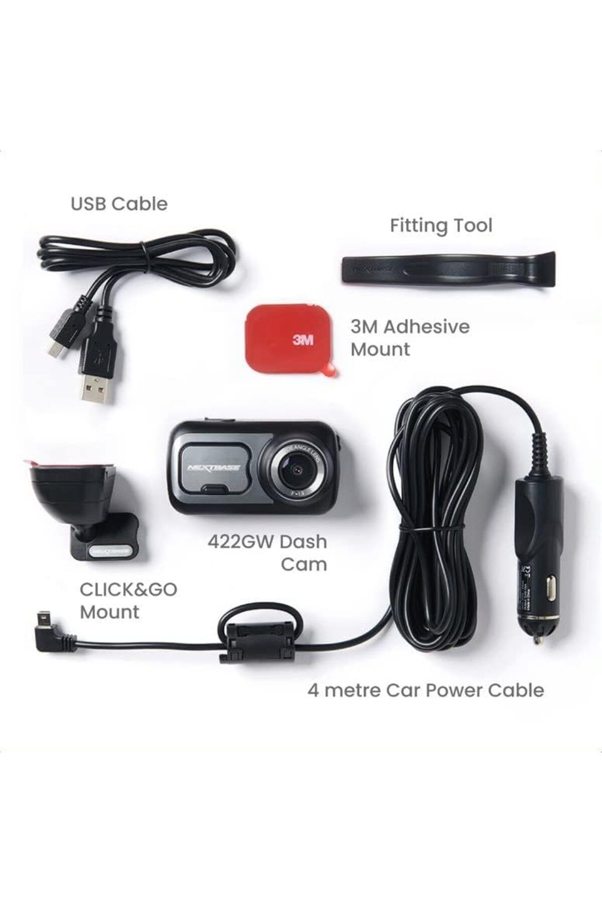 Nextbase-422GW Dash Cam Small with APP- Full 1440p/30fps Quad HD Recording in Car Camera- Amazon Ale 2