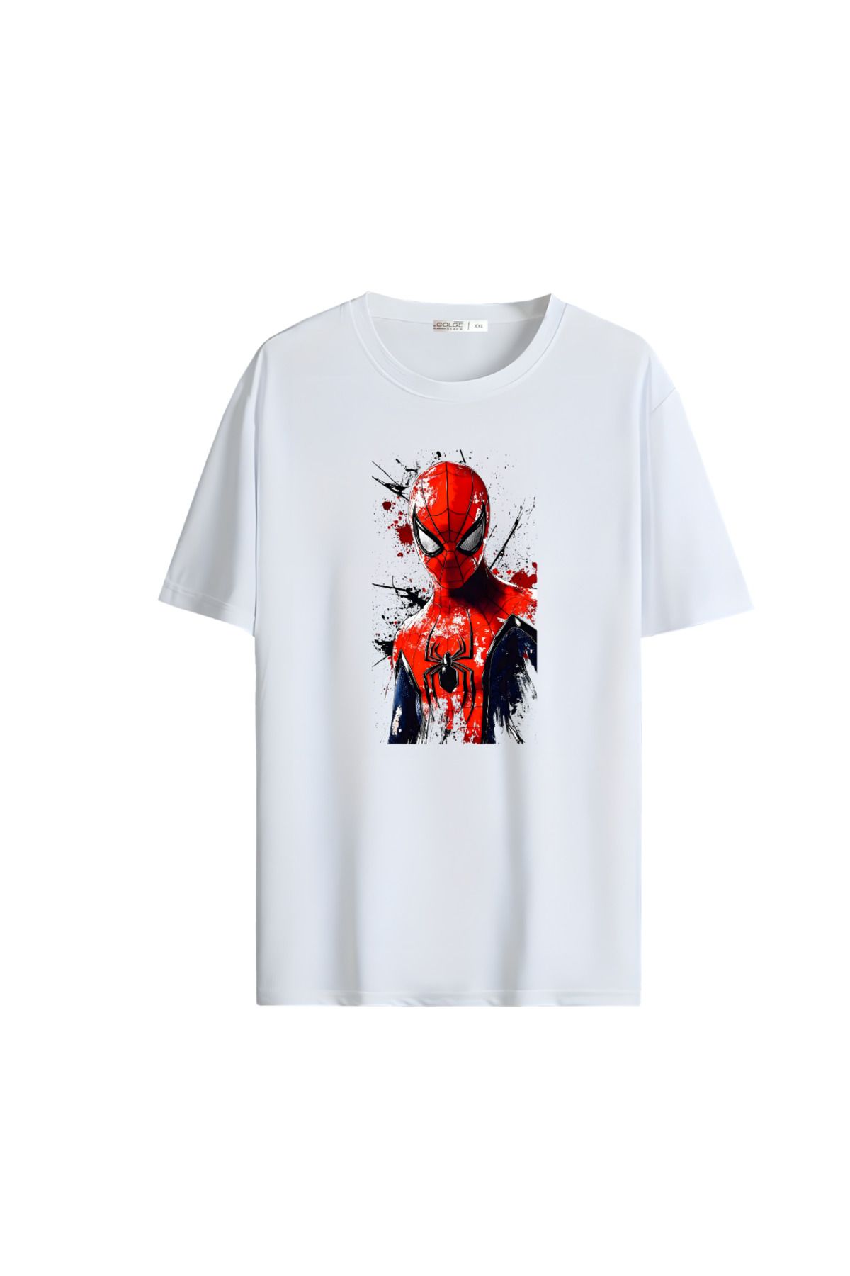 Gölge Store Çizgi Kahramanlar Göğüs Baskılı Oversize Unisex Tişört