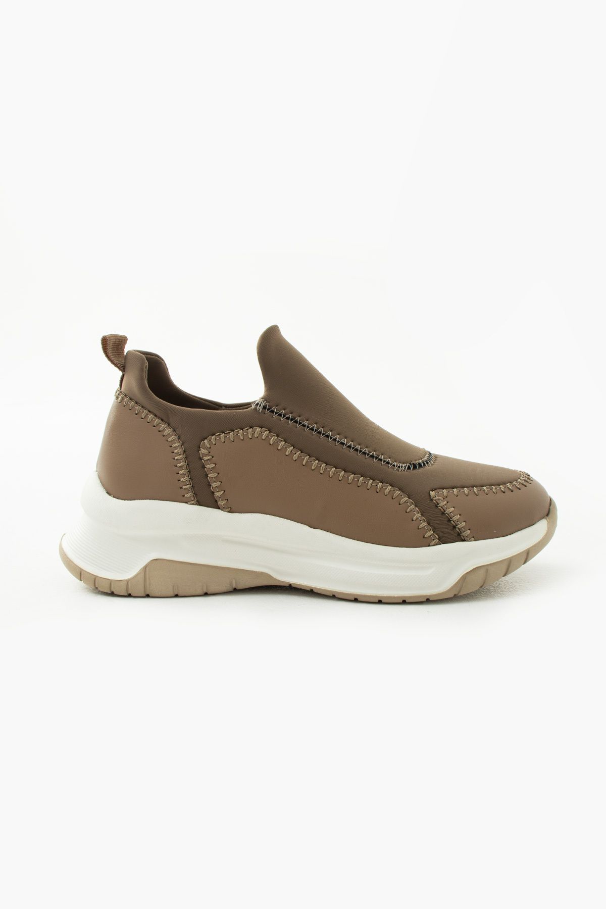 Siena Shoes Sora Kadın Scuba Kumaşlı Sneaker Vizon