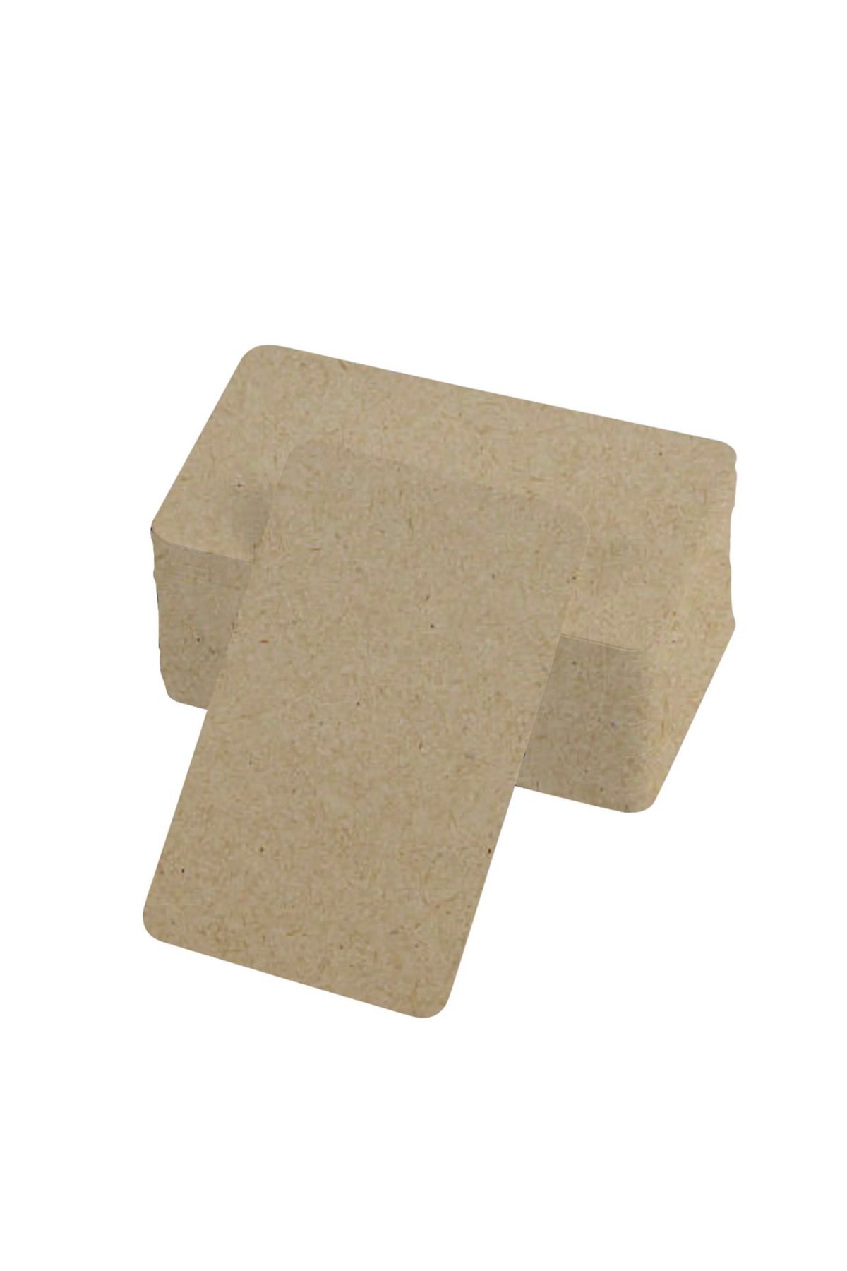 Vemora Boş Kelime Kartları 5x8 cm - 50 Adet Oval Kenarlı | Tabu & Not Kartları - Kraft