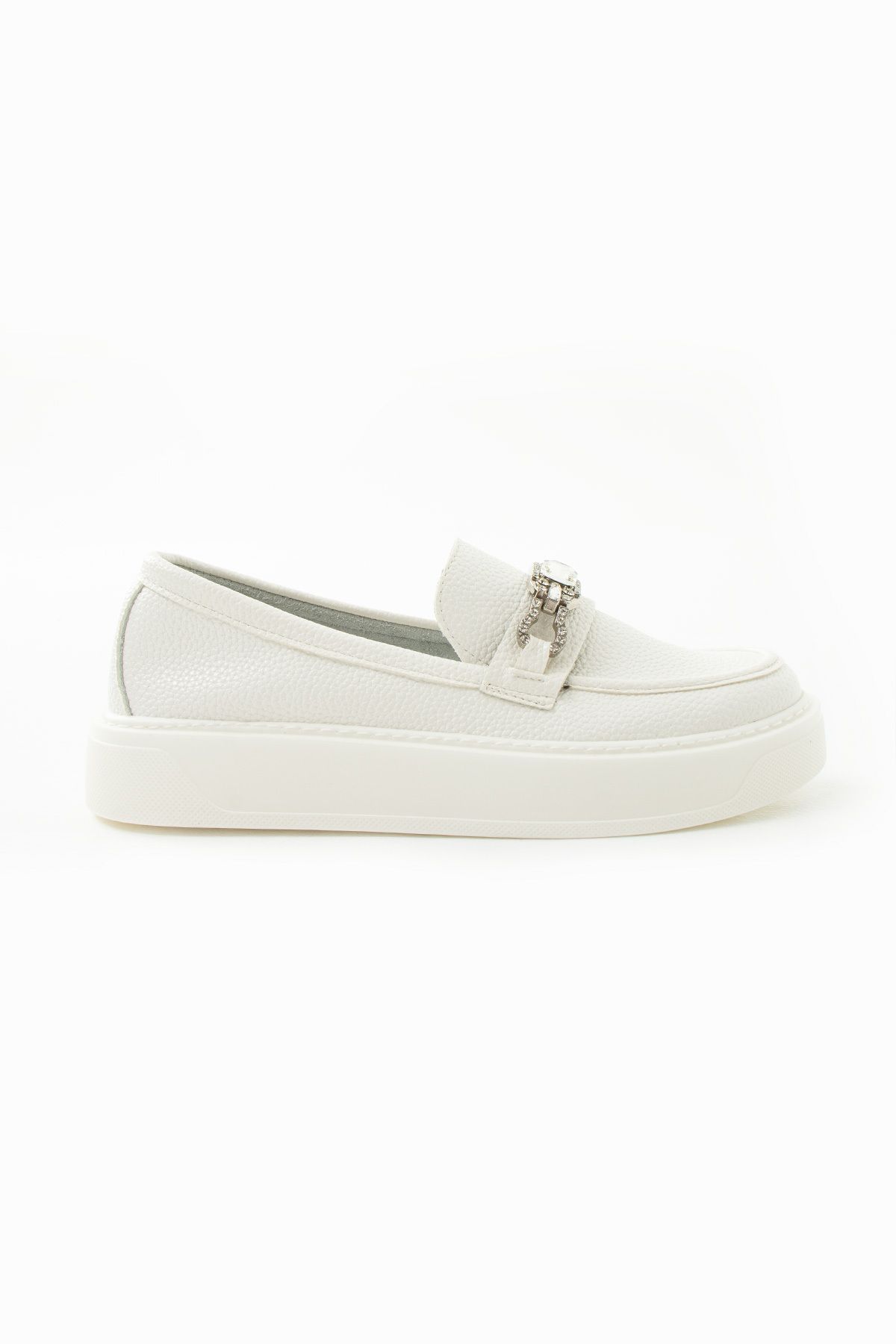 Siena Shoes Nova Kadın Taşlı Sneaker Beyaz